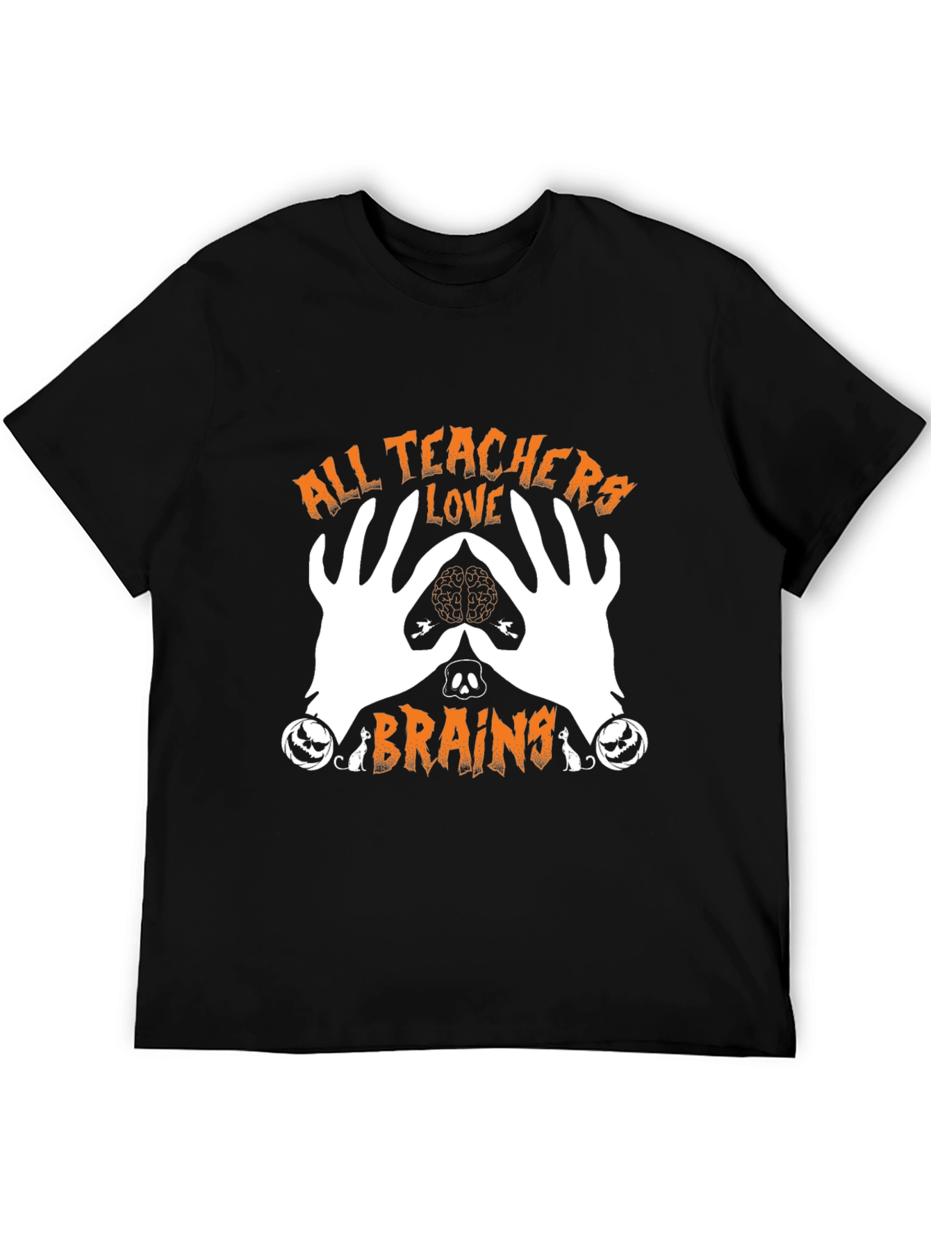 All Teachers Love Brains Halloween Graphic Tee