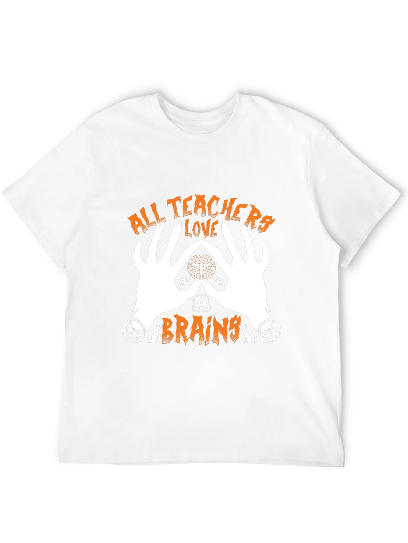 All Teachers Love Brains Halloween Graphic Tee