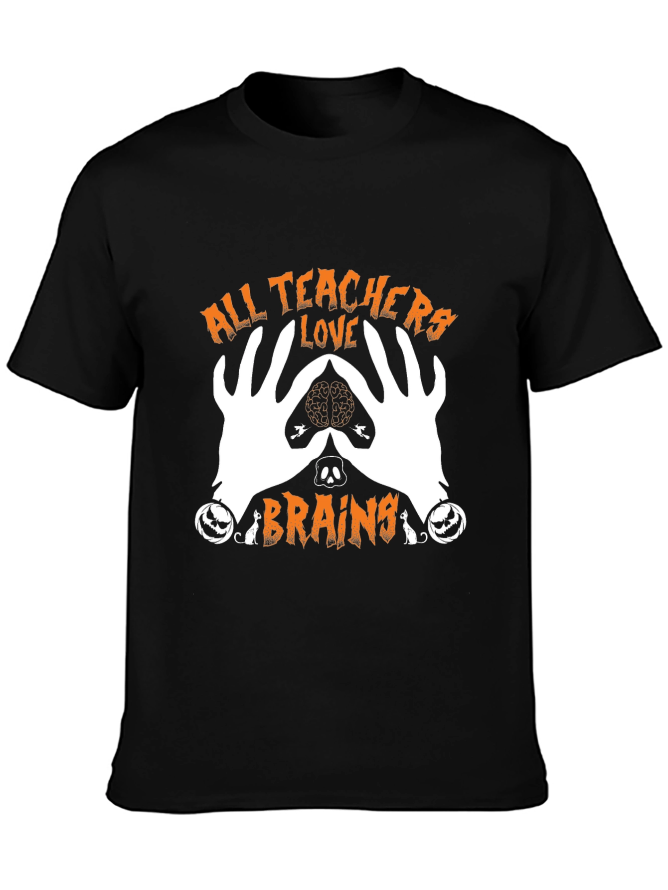 All Teachers Love Brains Halloween Graphic Tee