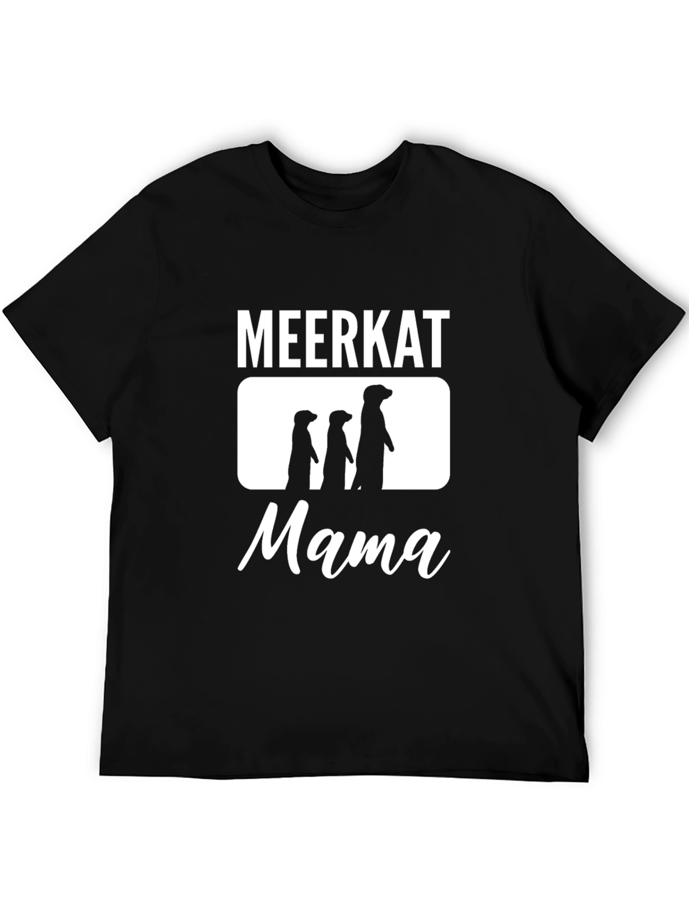 Meerkat Mama Graphic T-Shirt - Black