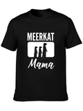 Meerkat Mama Graphic T-Shirt - Black
