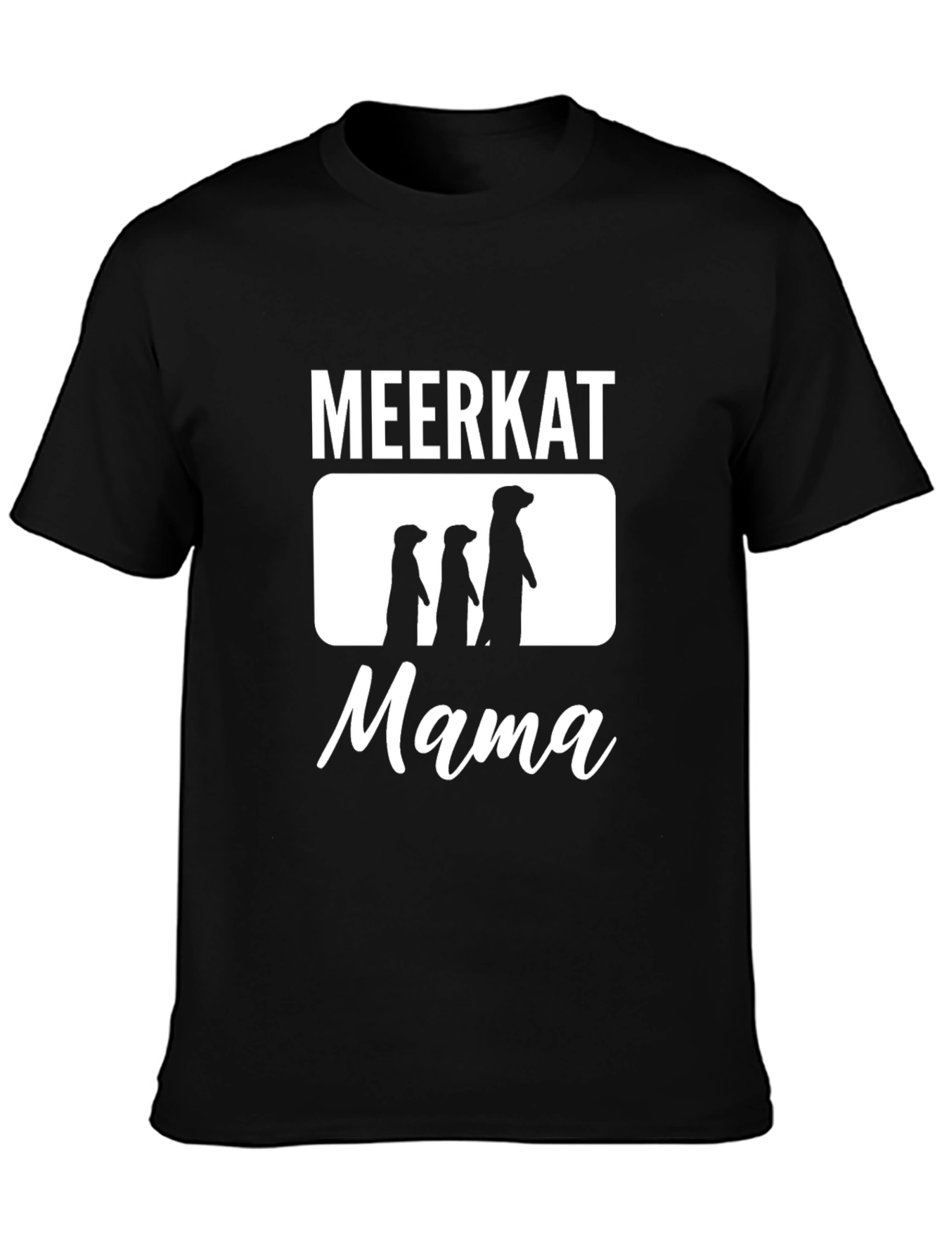 Meerkat Mama Graphic T-Shirt - Black