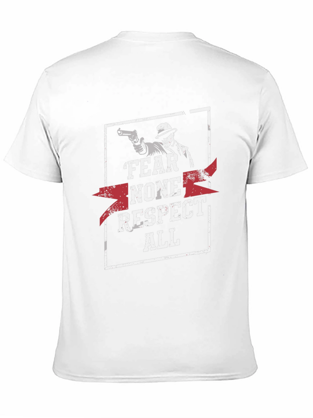 Fear None Respect All Graphic Print Black T-Shirt