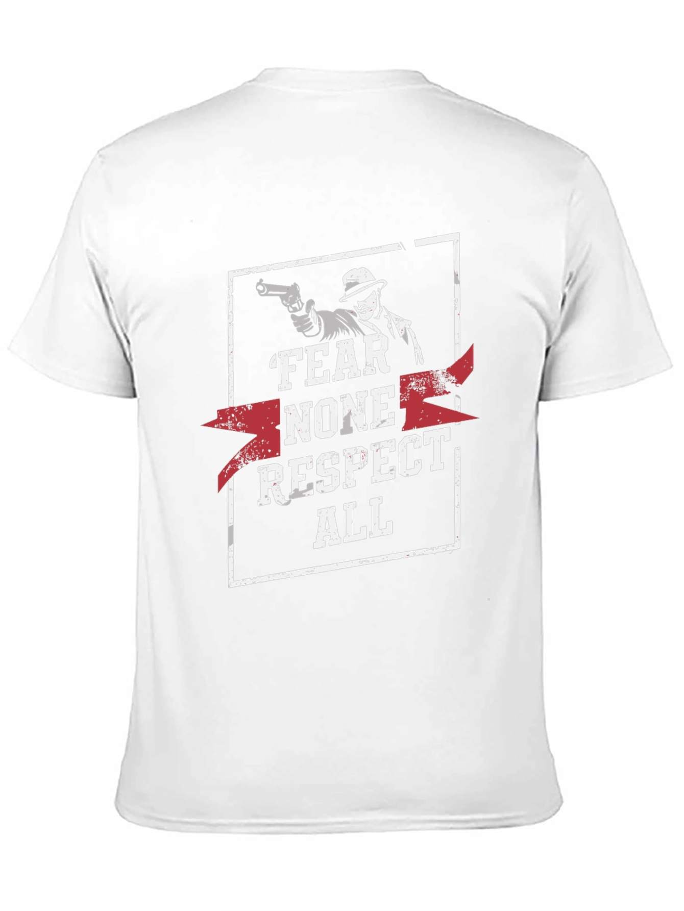 Fear None Respect All Graphic Print Black T-Shirt