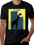 St. Louis Giraffe Silhouette Graphic T-Shirt