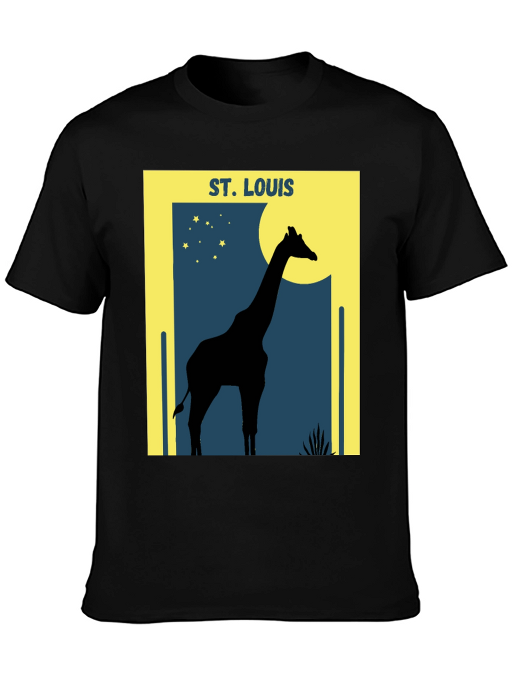 St. Louis Giraffe Silhouette Graphic T-Shirt