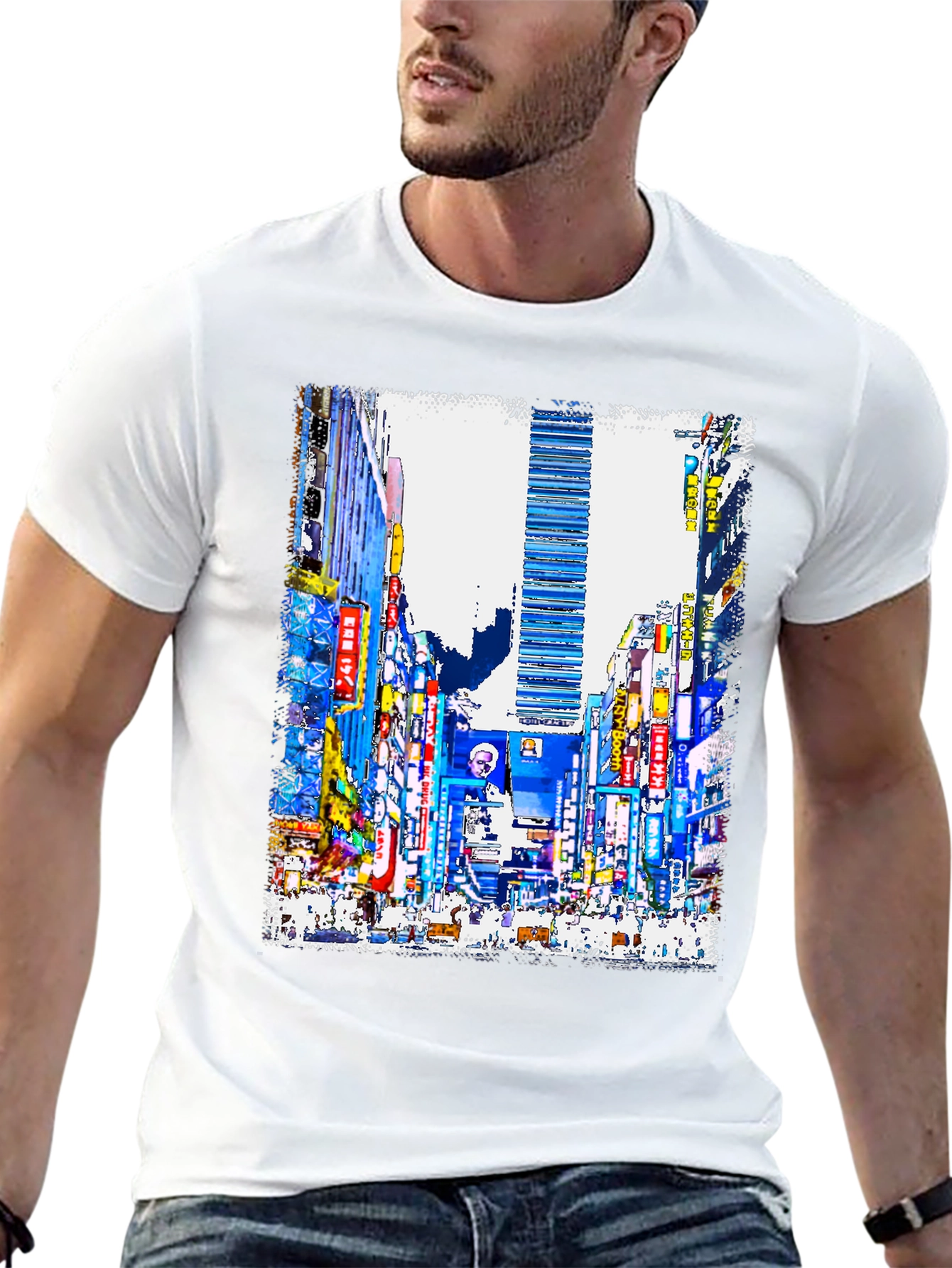 Cityscape Graphic Print T-Shirt