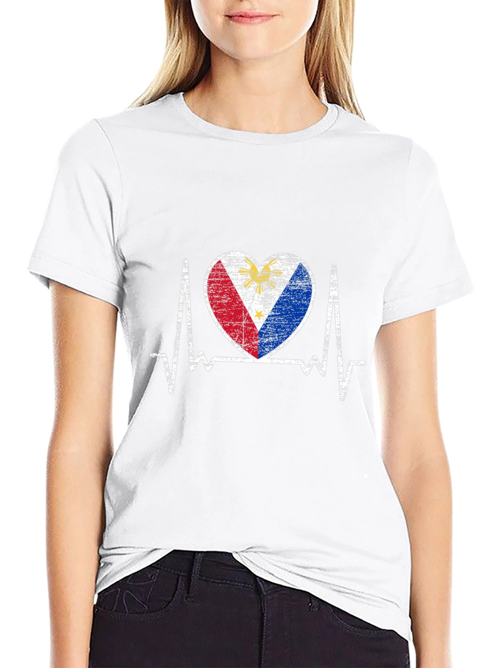 Philippines Flag Heartbeat T-Shirt