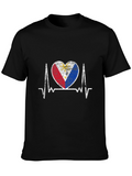Philippines Flag Heartbeat T-Shirt