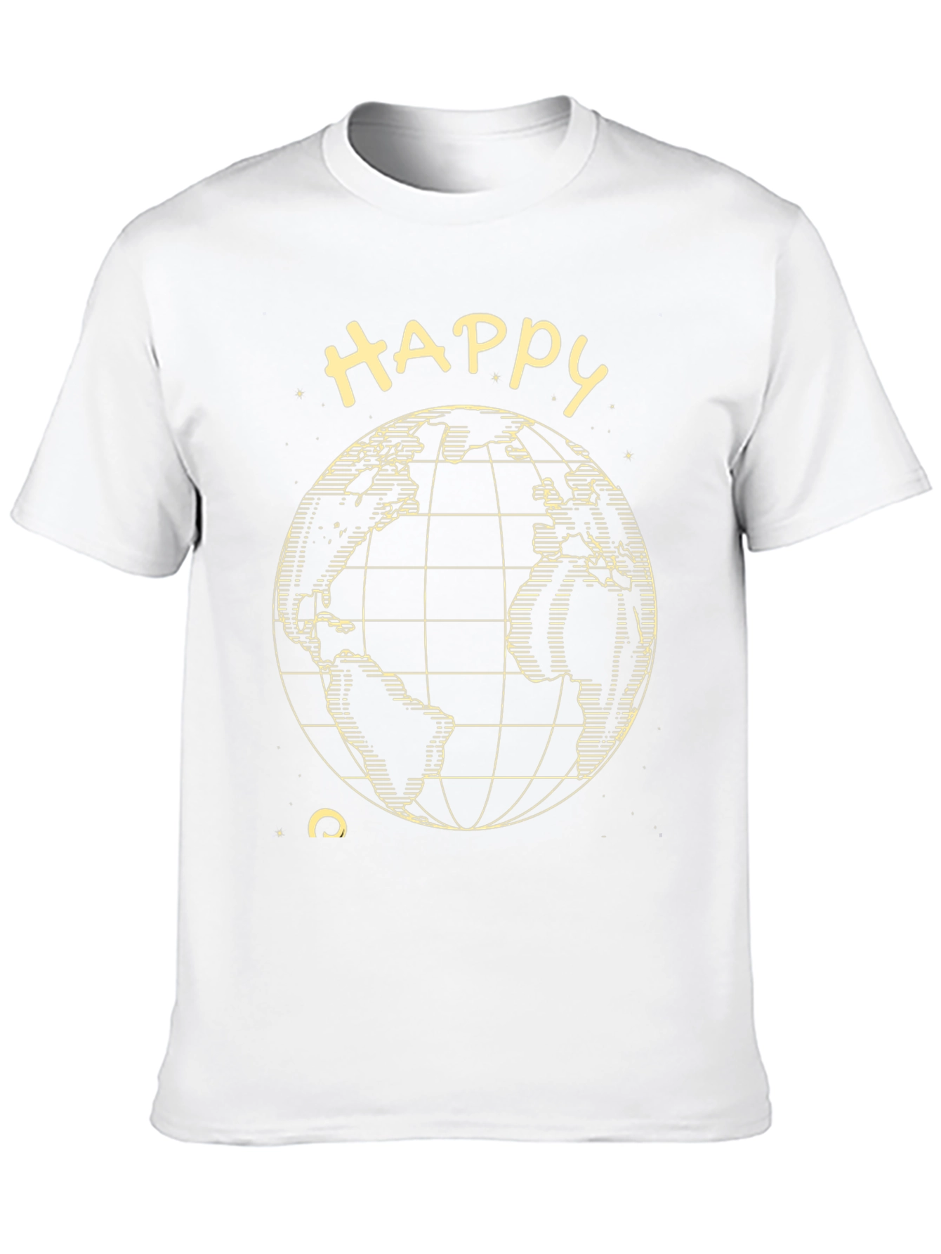 Happy Earth Tee - Black Graphic T-Shirt
