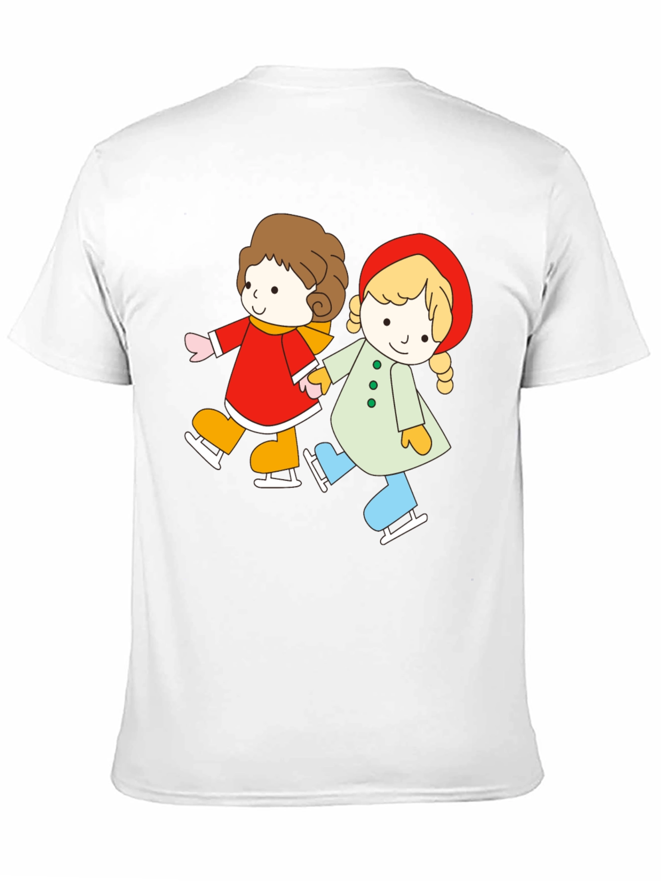 Cute Skating Kids Graphic T-Shirt - Unisex