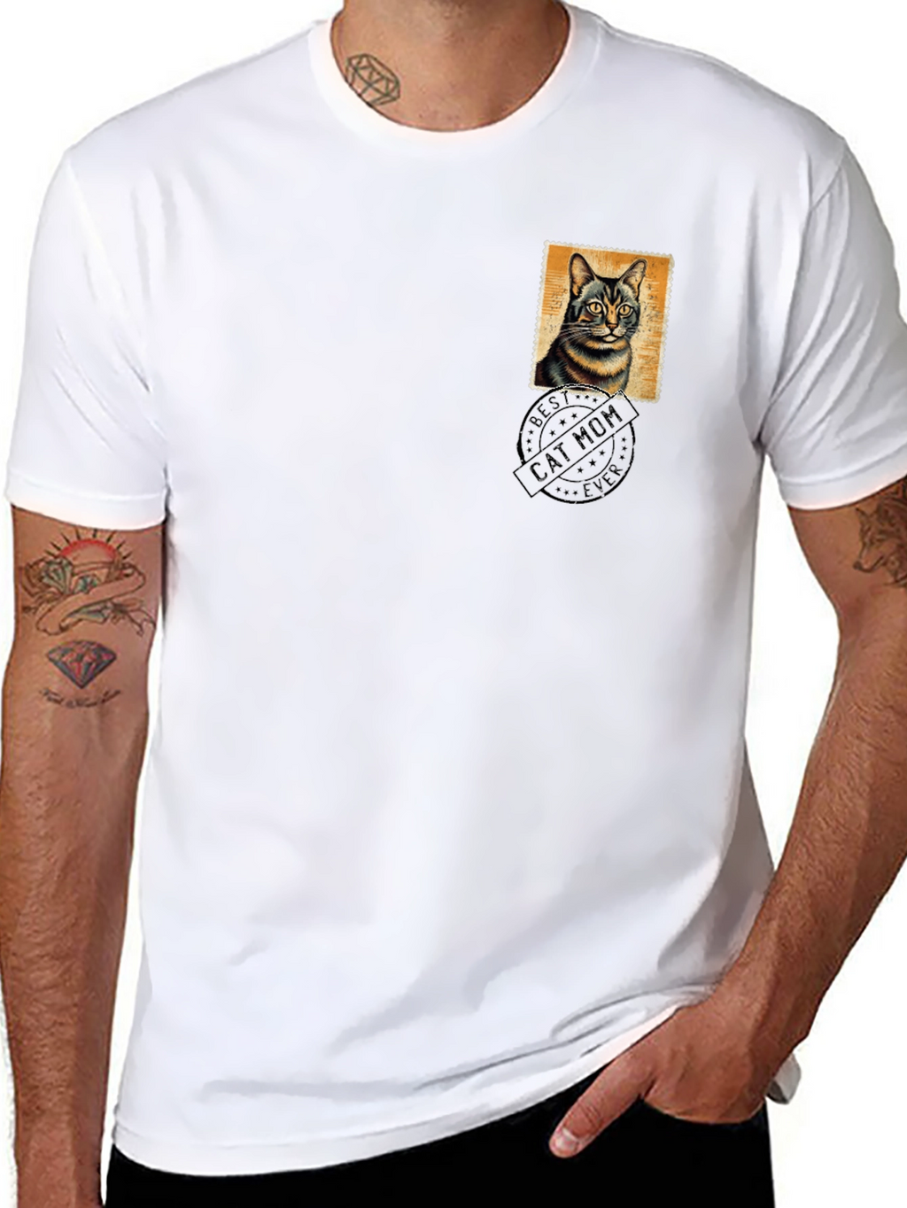 Best Cat Mom Ever Black T-Shirt