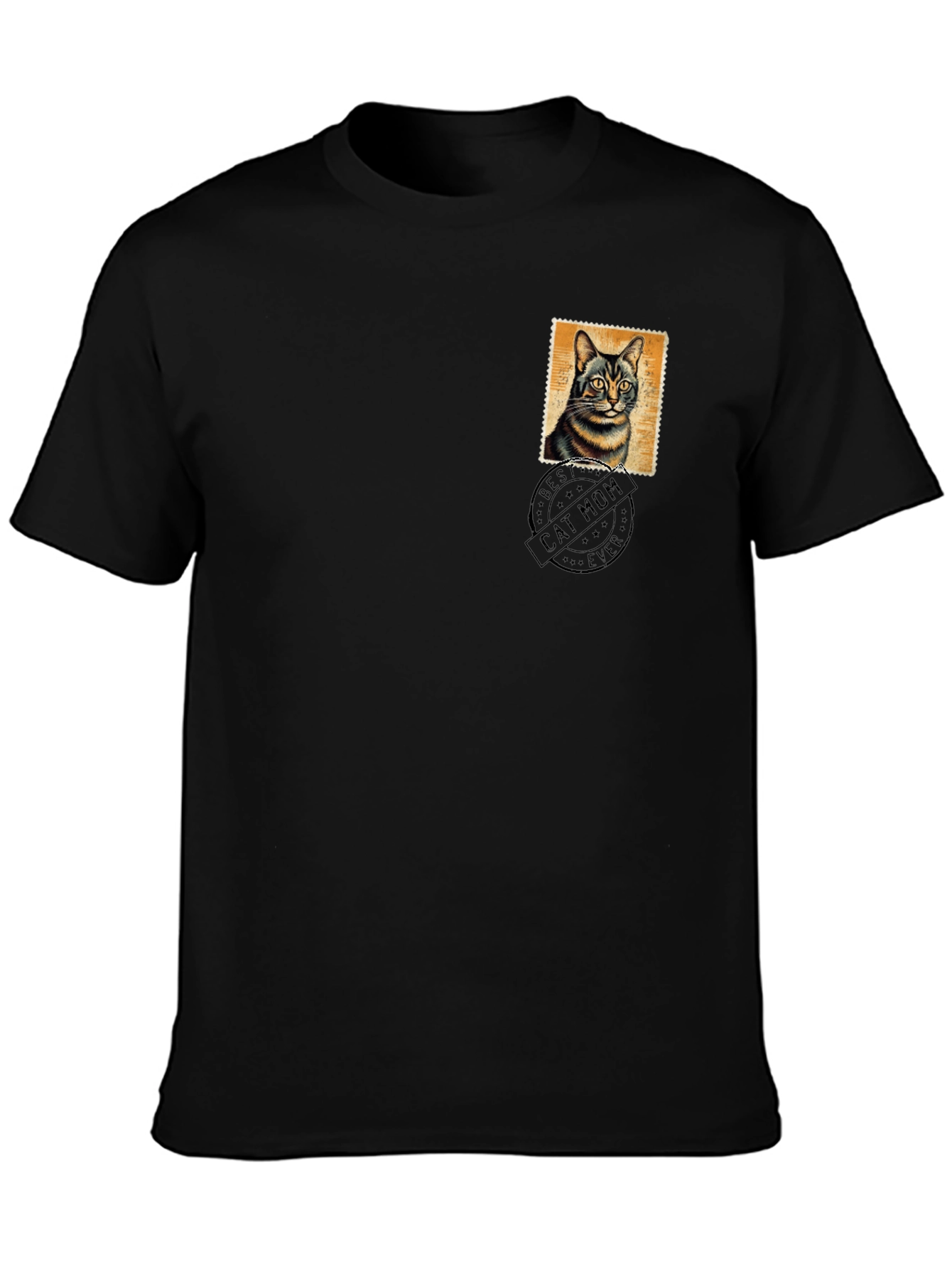 Best Cat Mom Ever Black T-Shirt