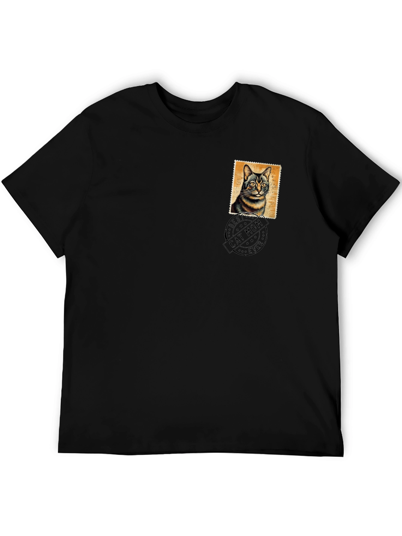 Best Cat Mom Ever Black T-Shirt