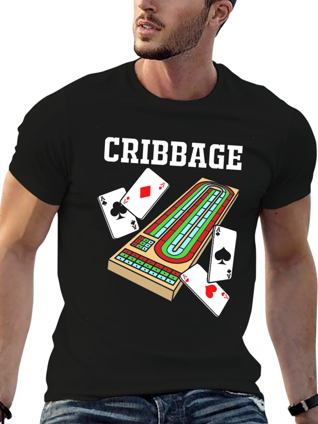 Cribbage Board T-Shirt Game Night Apparel