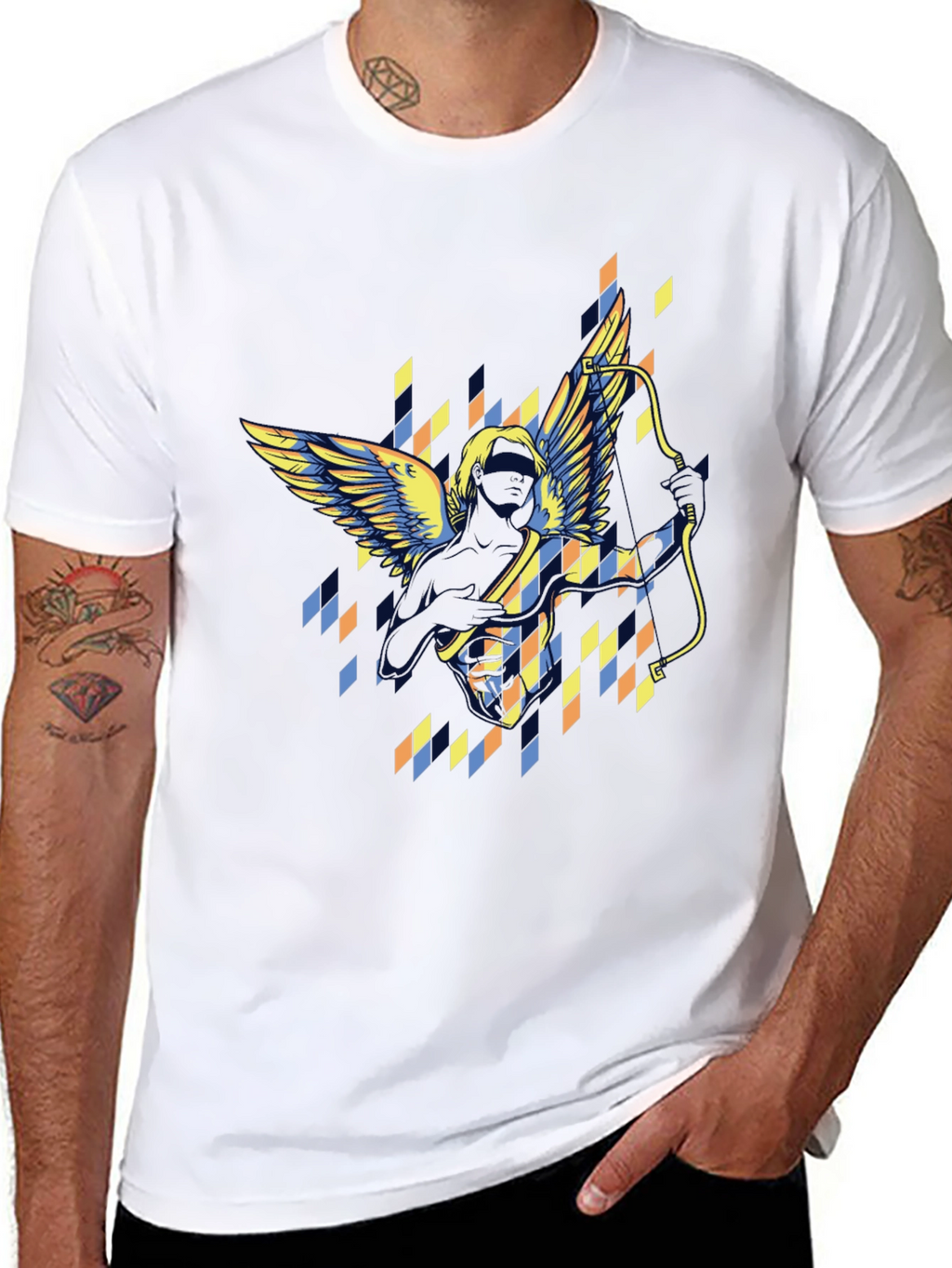 Archangel Graphic Print Black T-Shirt