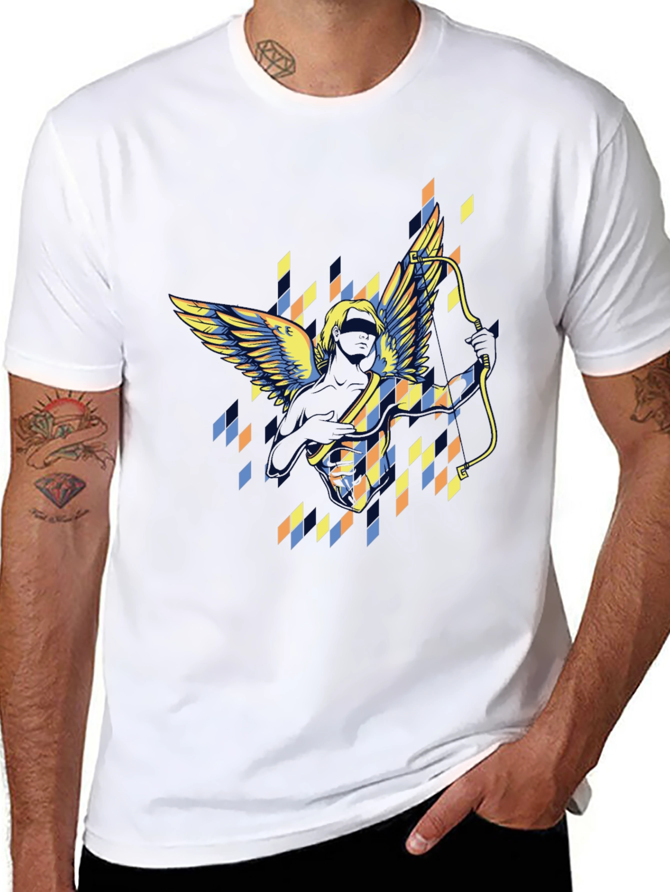 Archangel Graphic Print Black T-Shirt
