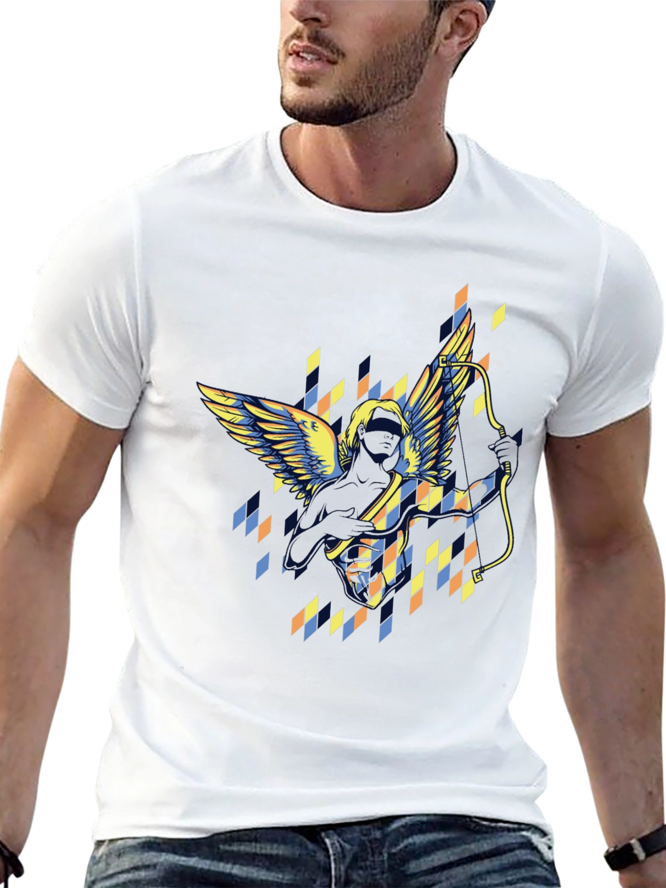 Archangel Graphic Print Black T-Shirt