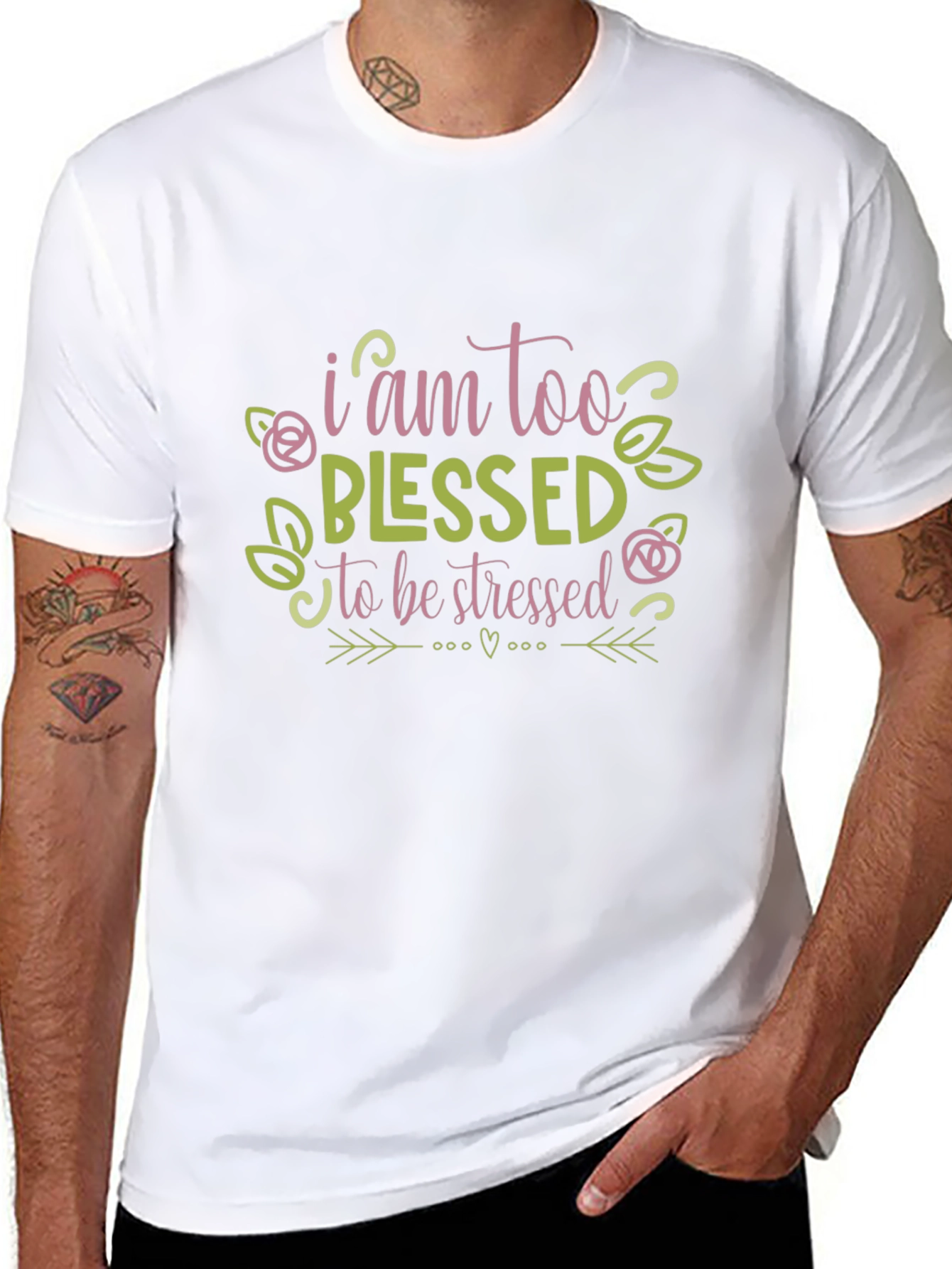 Blessed Graphic T-Shirt - Trendy Crew Neck Top