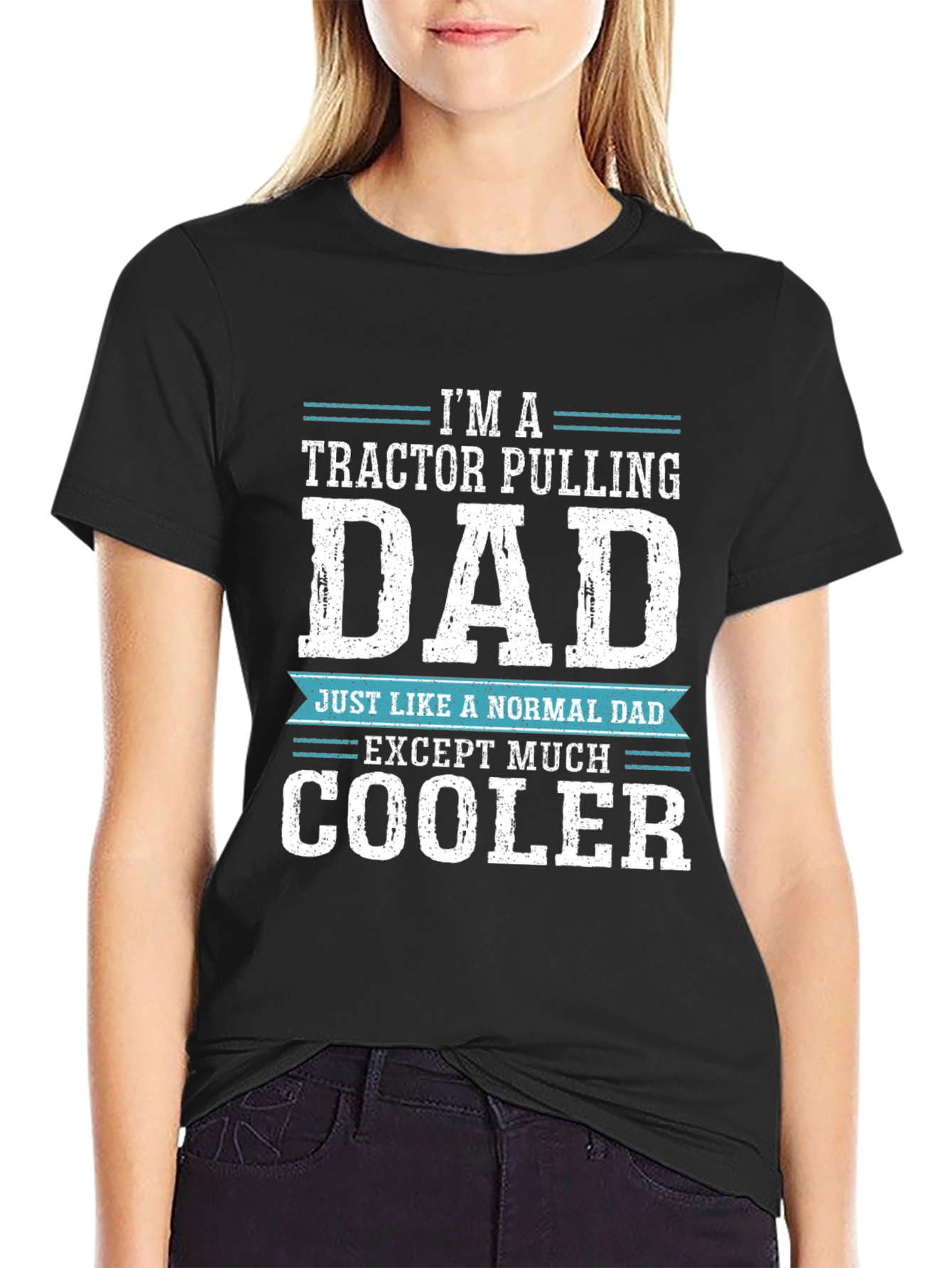 Tractor Pulling Dad Graphic Tee - Cool Dad Shirt