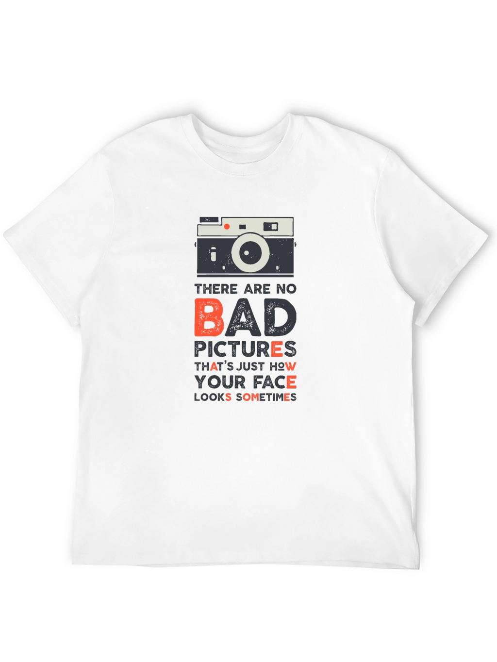 Camera Graphic Tee - No Bad Pictures Just Faces!