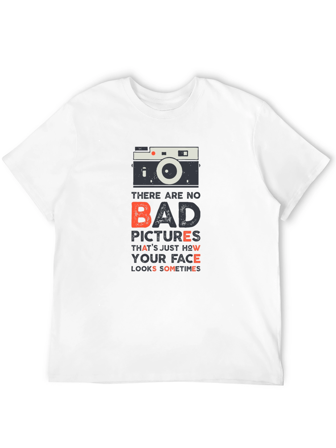 Camera Graphic Tee - No Bad Pictures Just Faces!