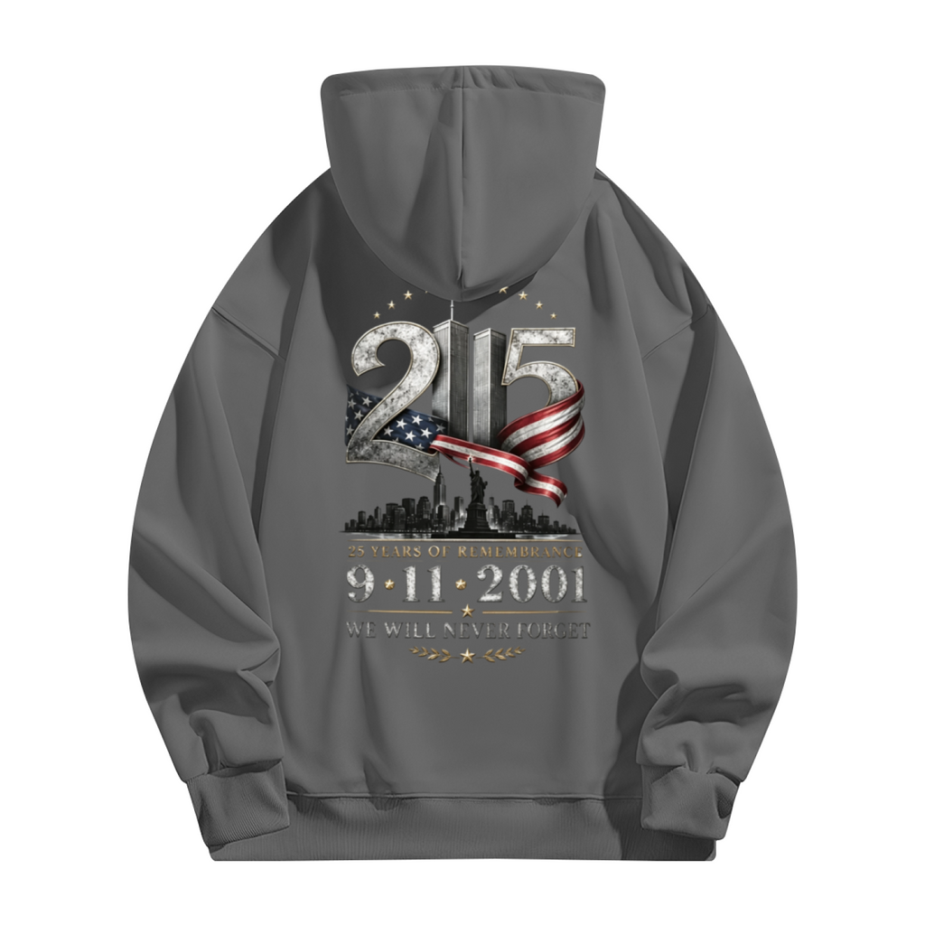 25 Years Of Remembrance 9?11?2001 Memorial Double?Sided Hoodie
