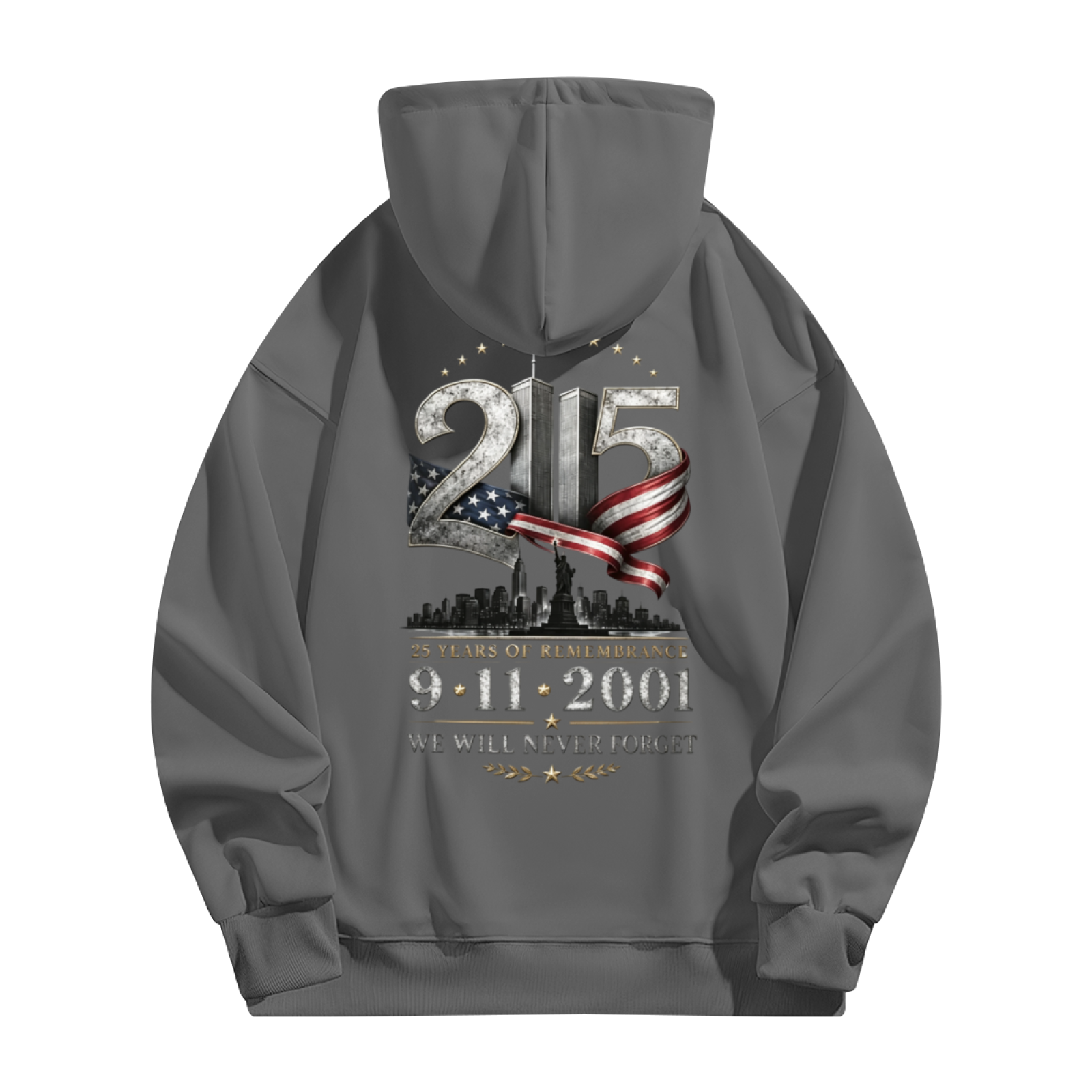 25 Years Of Remembrance 9?11?2001 Memorial Double?Sided Hoodie