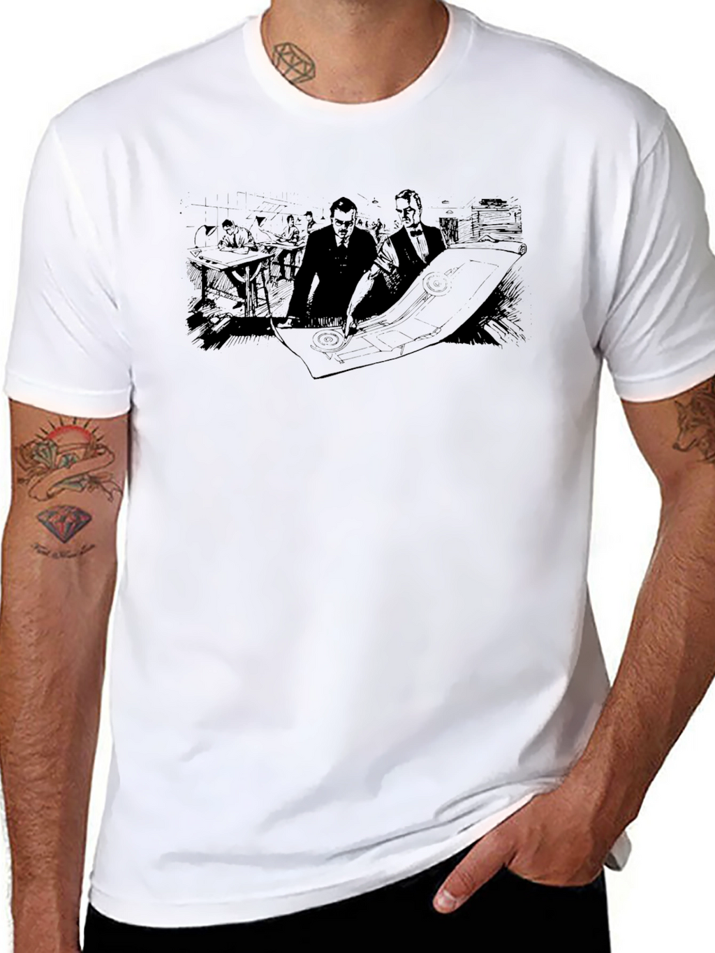 Blueprint Graphic Tee - Mens Black Short Sleeve