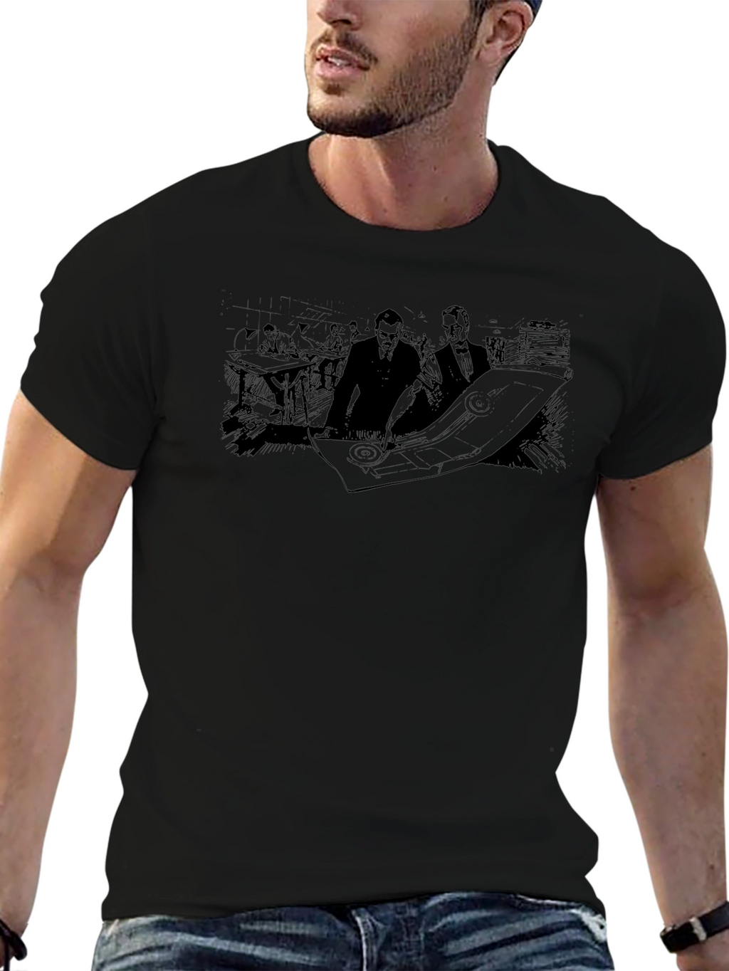 Blueprint Graphic Tee - Mens Black Short Sleeve