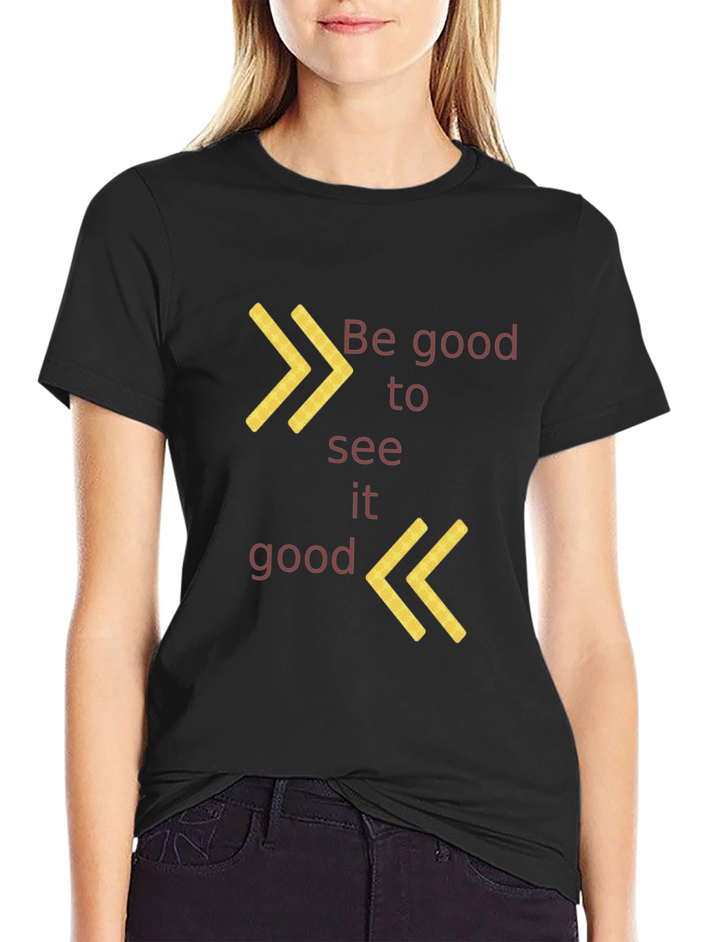 Be Good to See It Good Black Graphic Tee