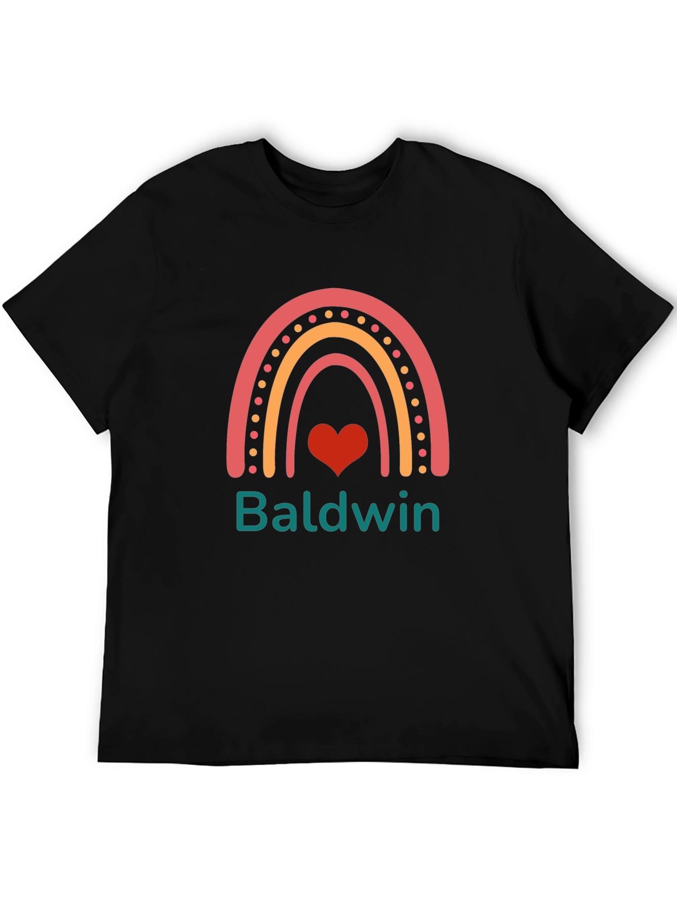 Baldwin Rainbow Heart Tee