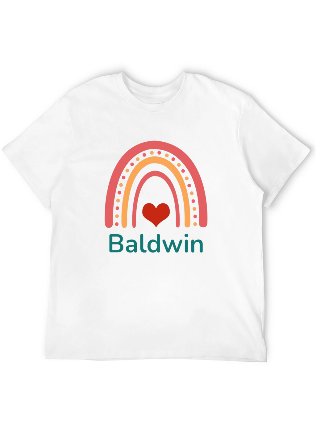 Baldwin Rainbow Heart Tee