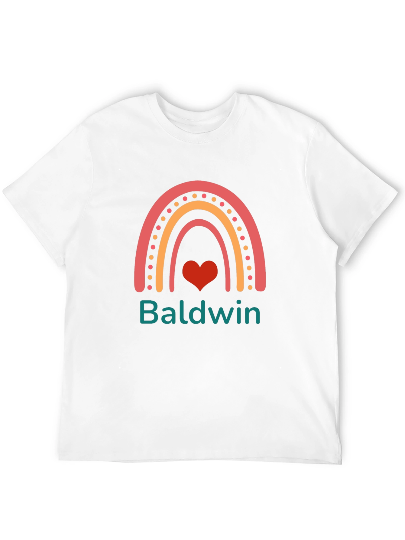 Baldwin Rainbow Heart Tee