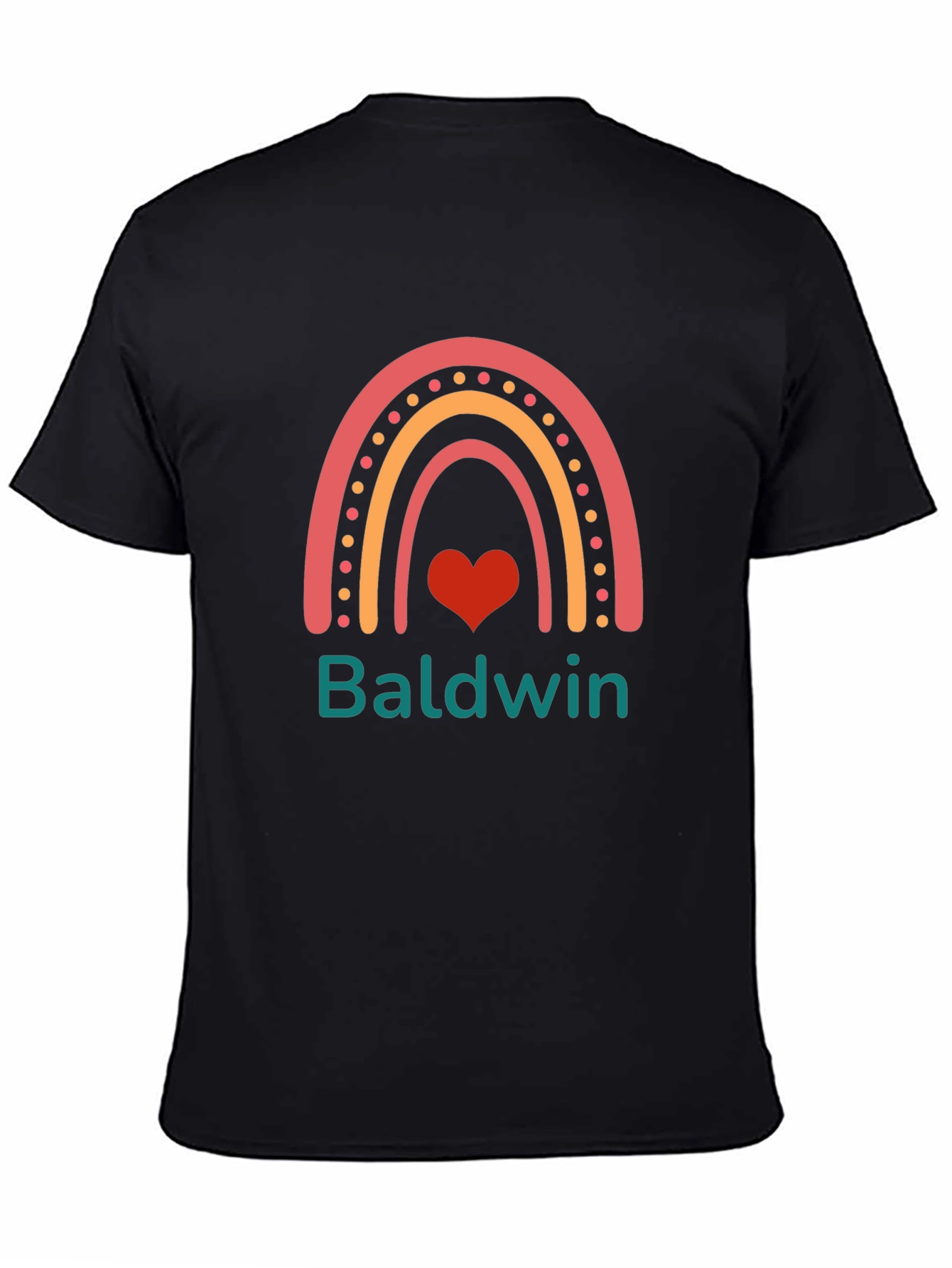 Baldwin Rainbow Heart Tee