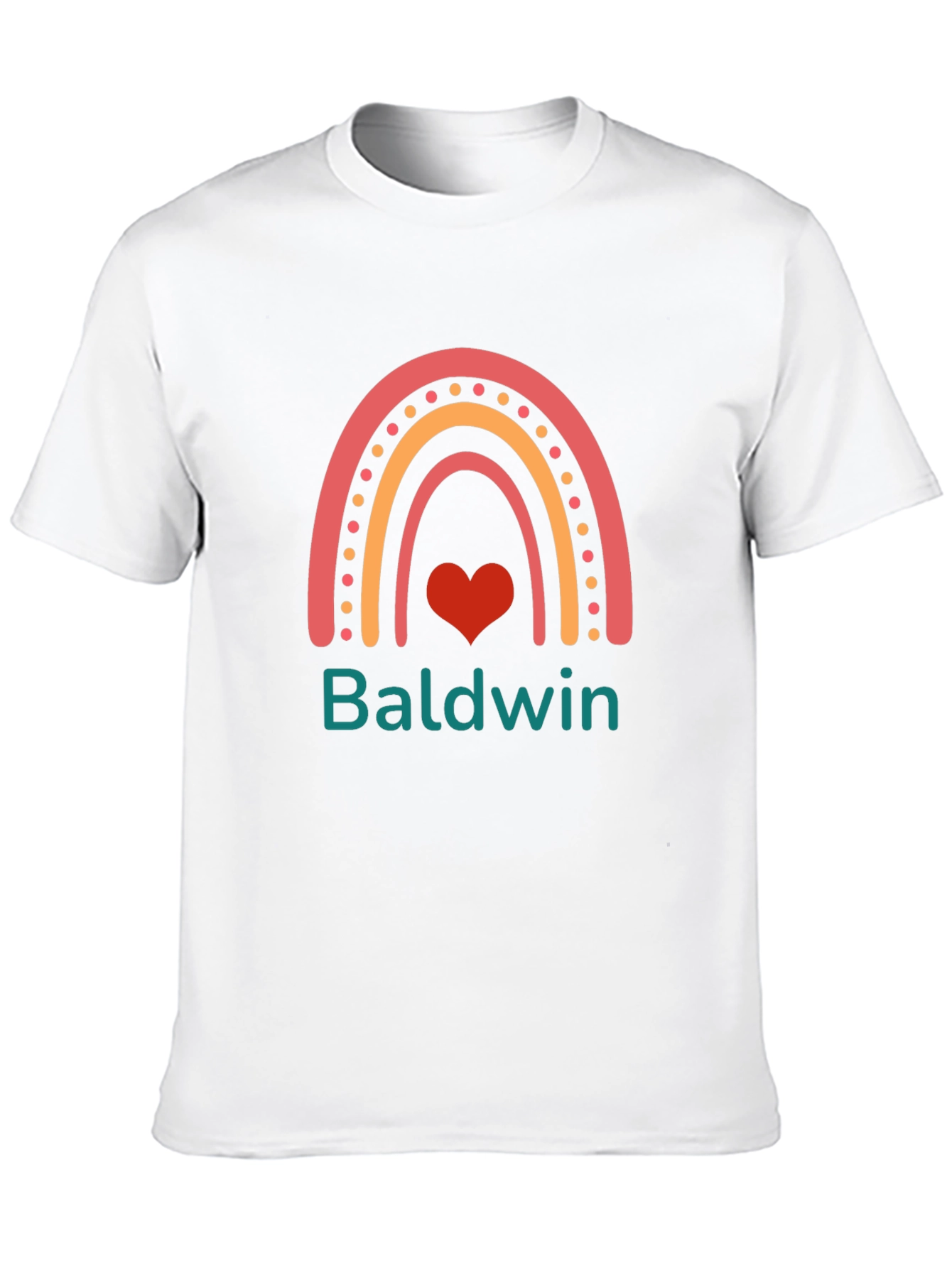 Baldwin Rainbow Heart Tee