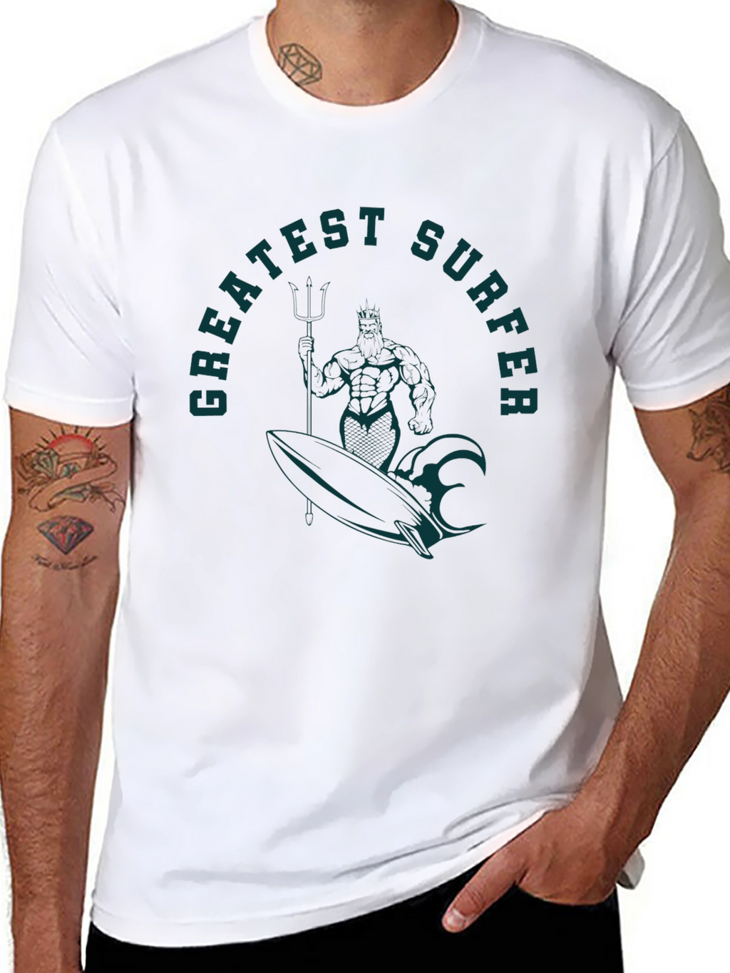 Greatest Surfer Graphic Tee - Black