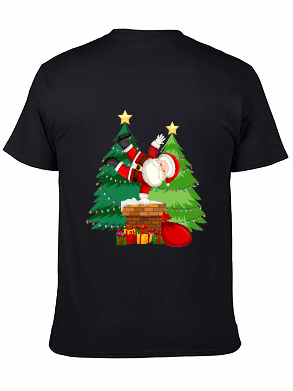 Festive Santa Doing Handstand T-Shirt