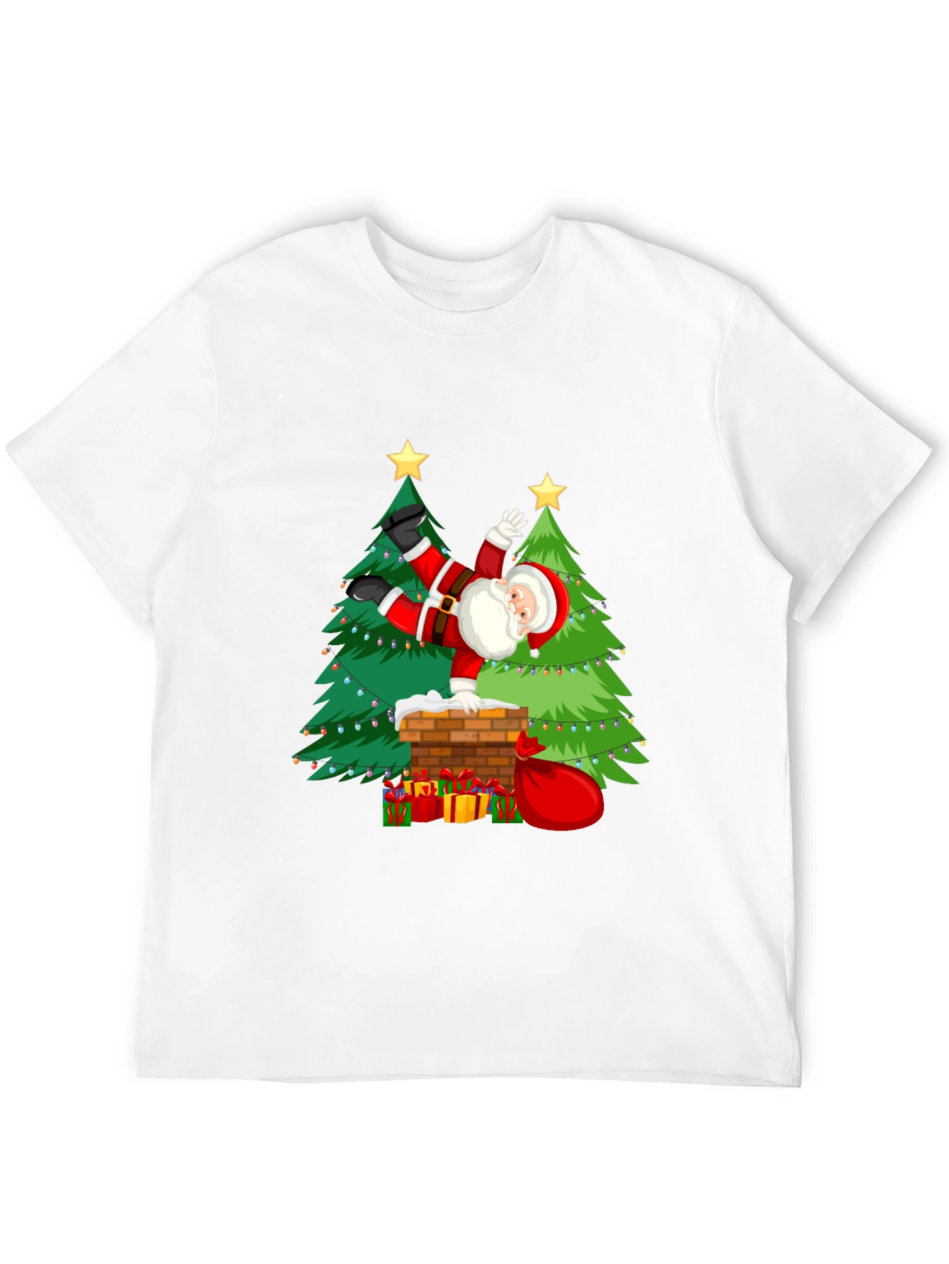 Festive Santa Doing Handstand T-Shirt
