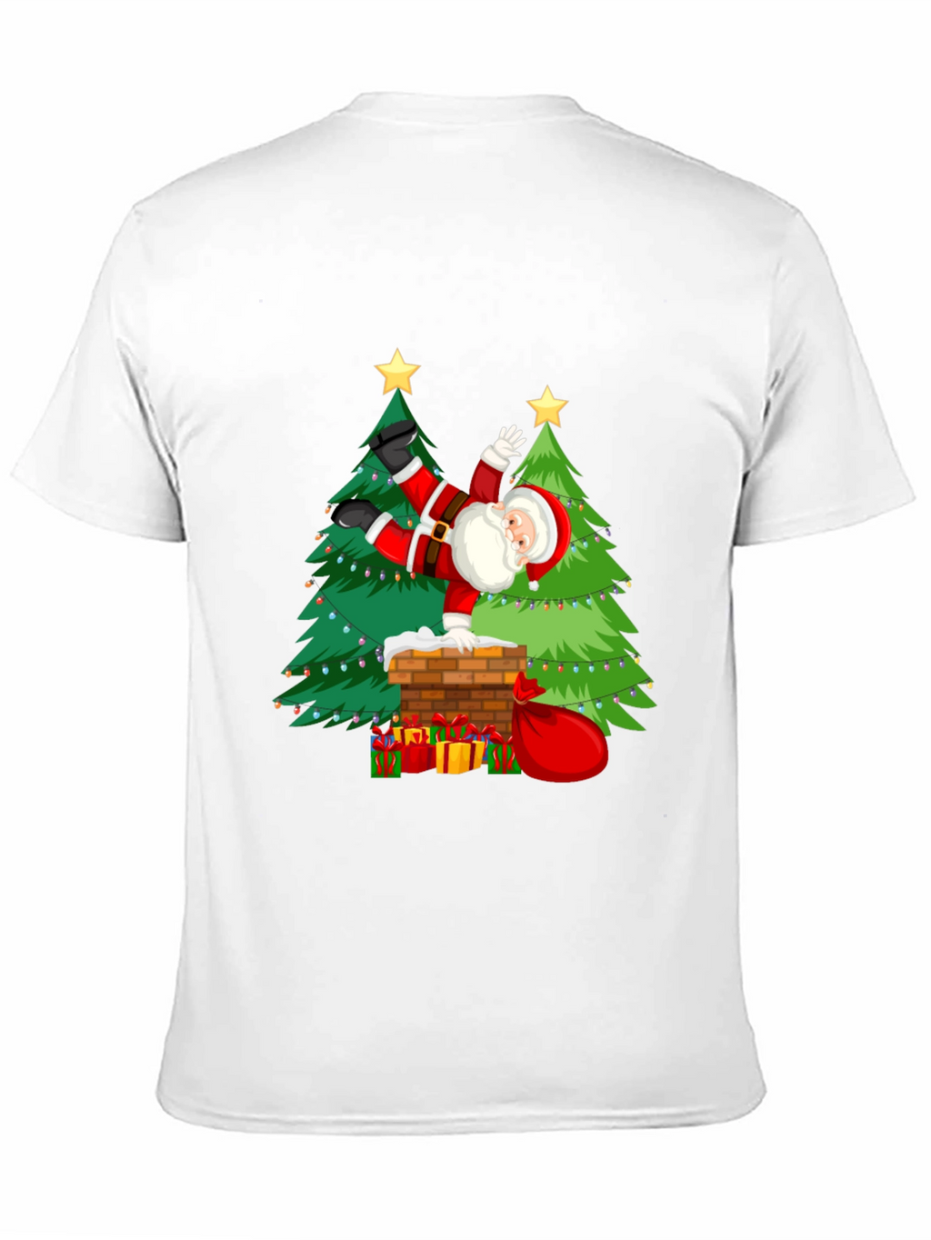 Festive Santa Doing Handstand T-Shirt