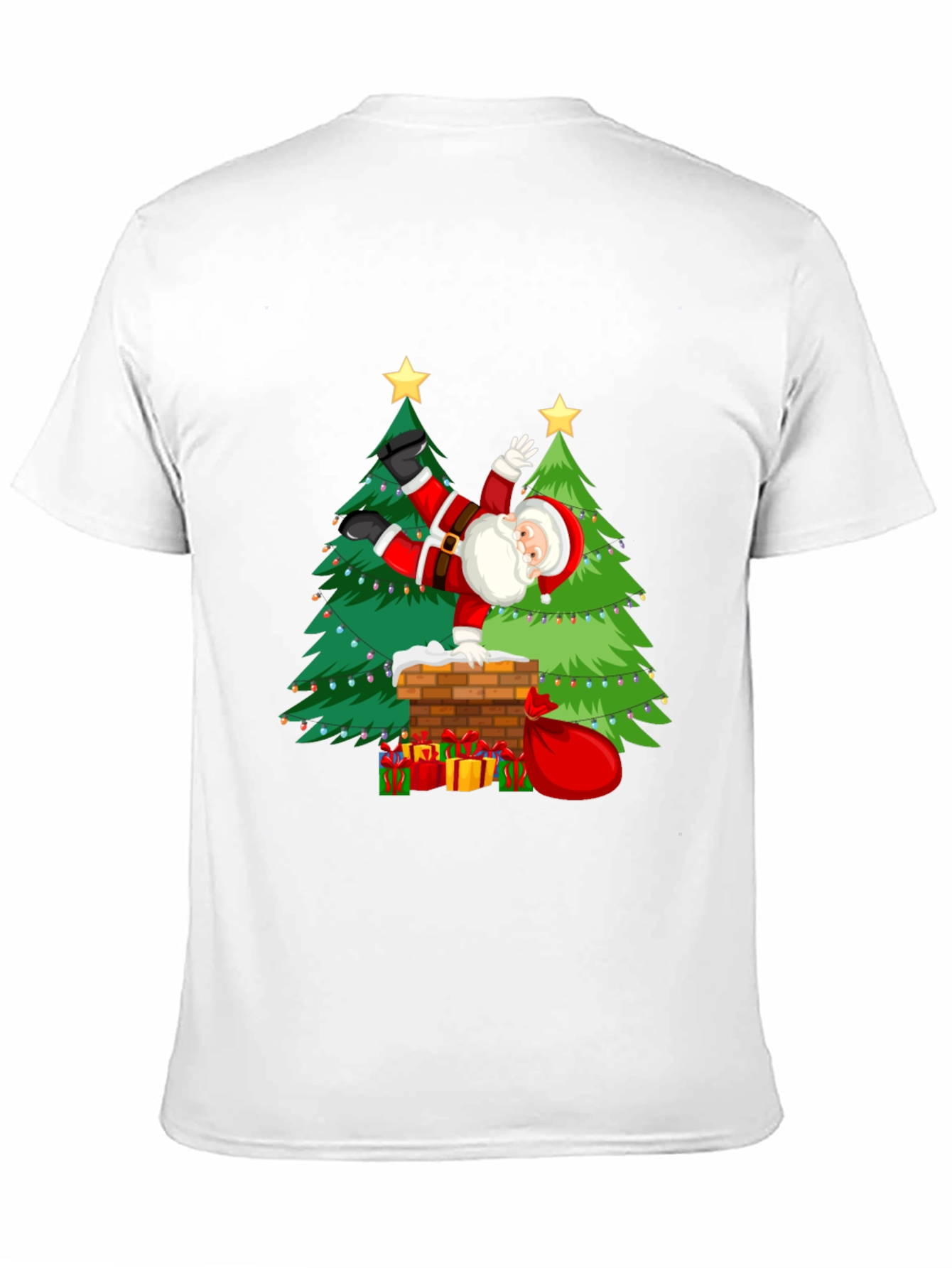 Festive Santa Doing Handstand T-Shirt