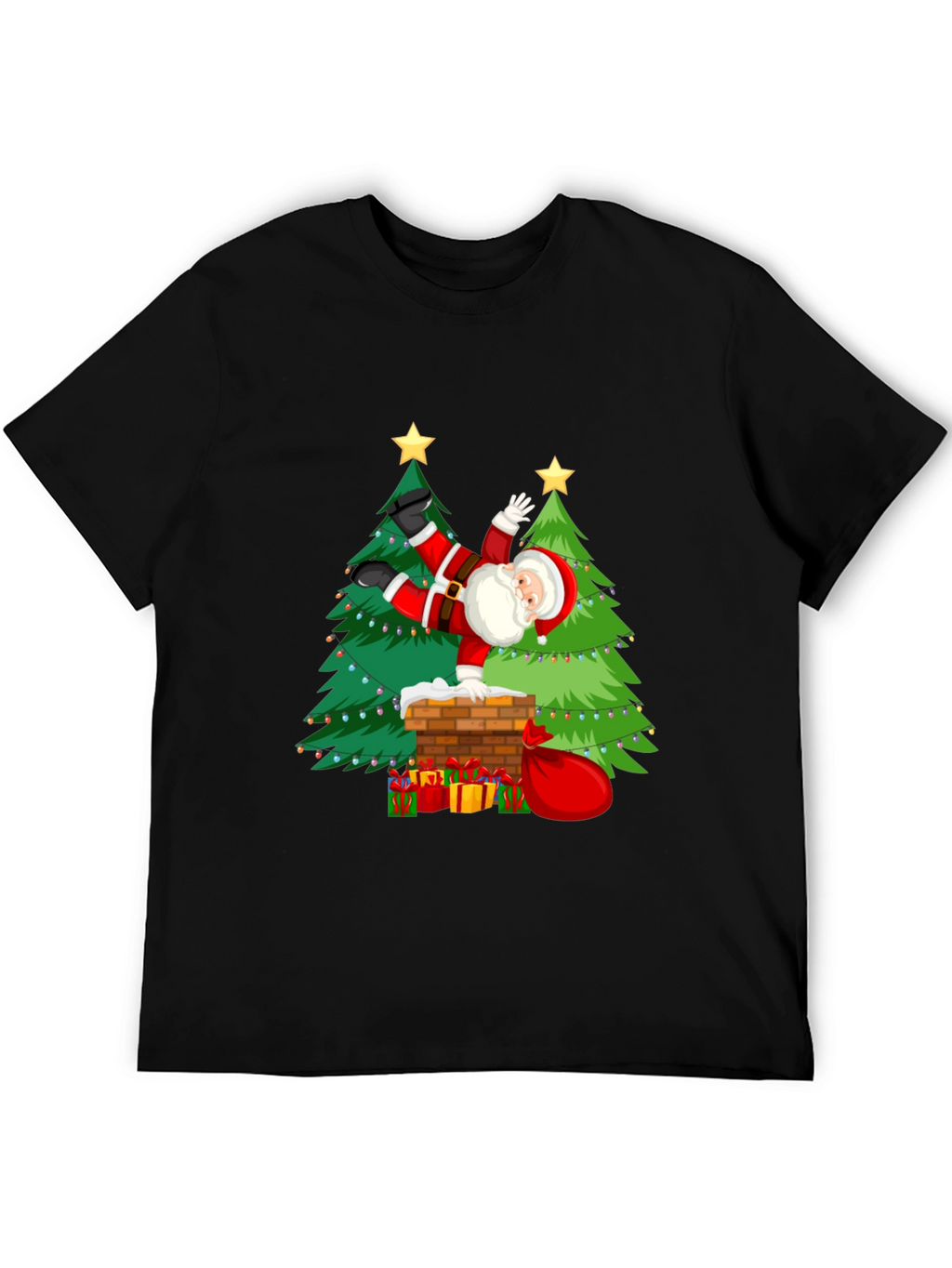 Festive Santa Doing Handstand T-Shirt