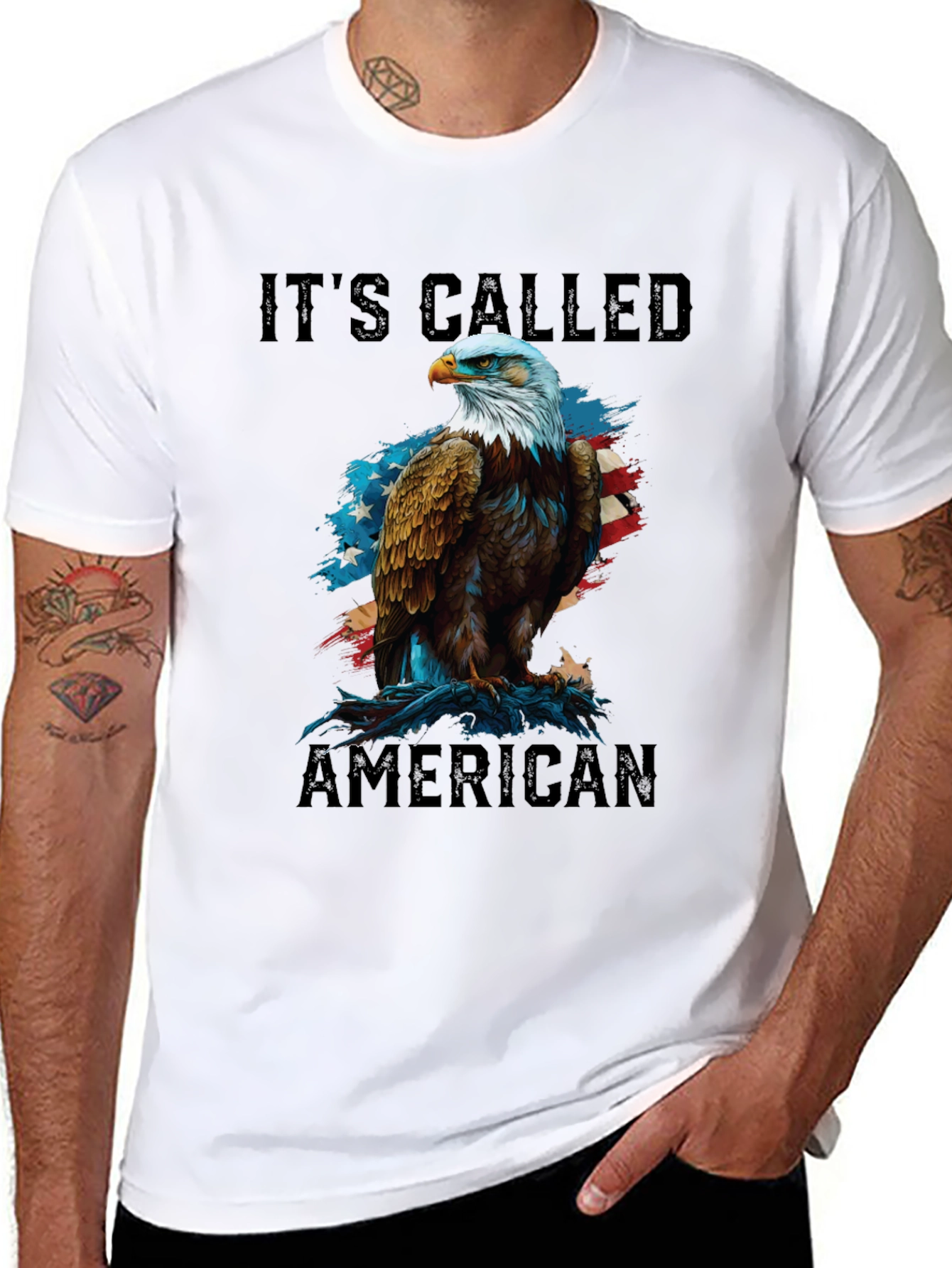 Its Called American Patriotic Eagle Graphic Tee