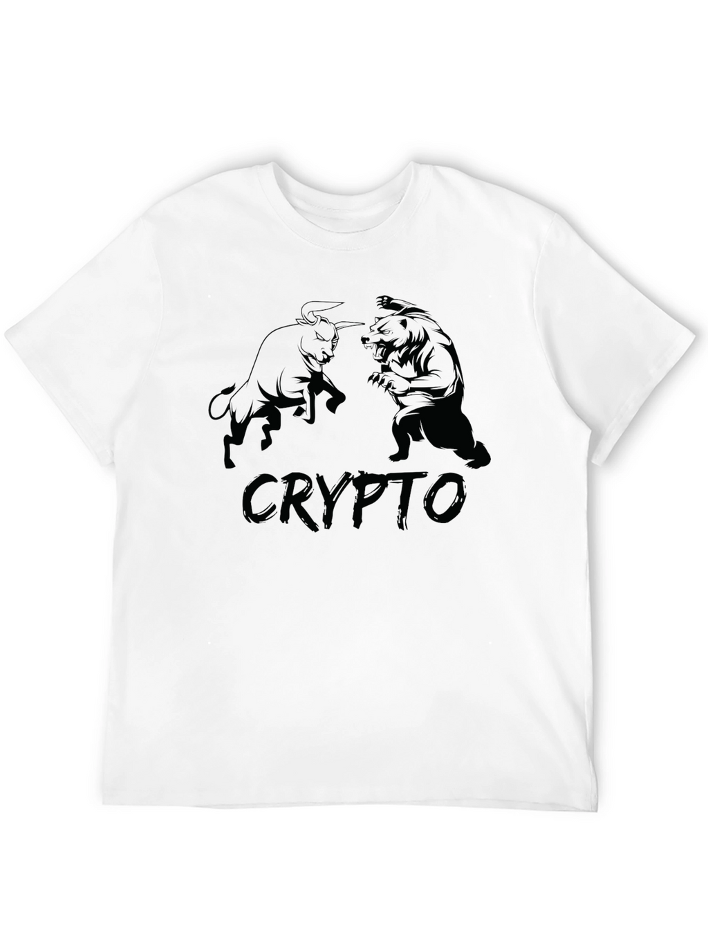 Crypto Bull vs Bear Black Graphic Tee