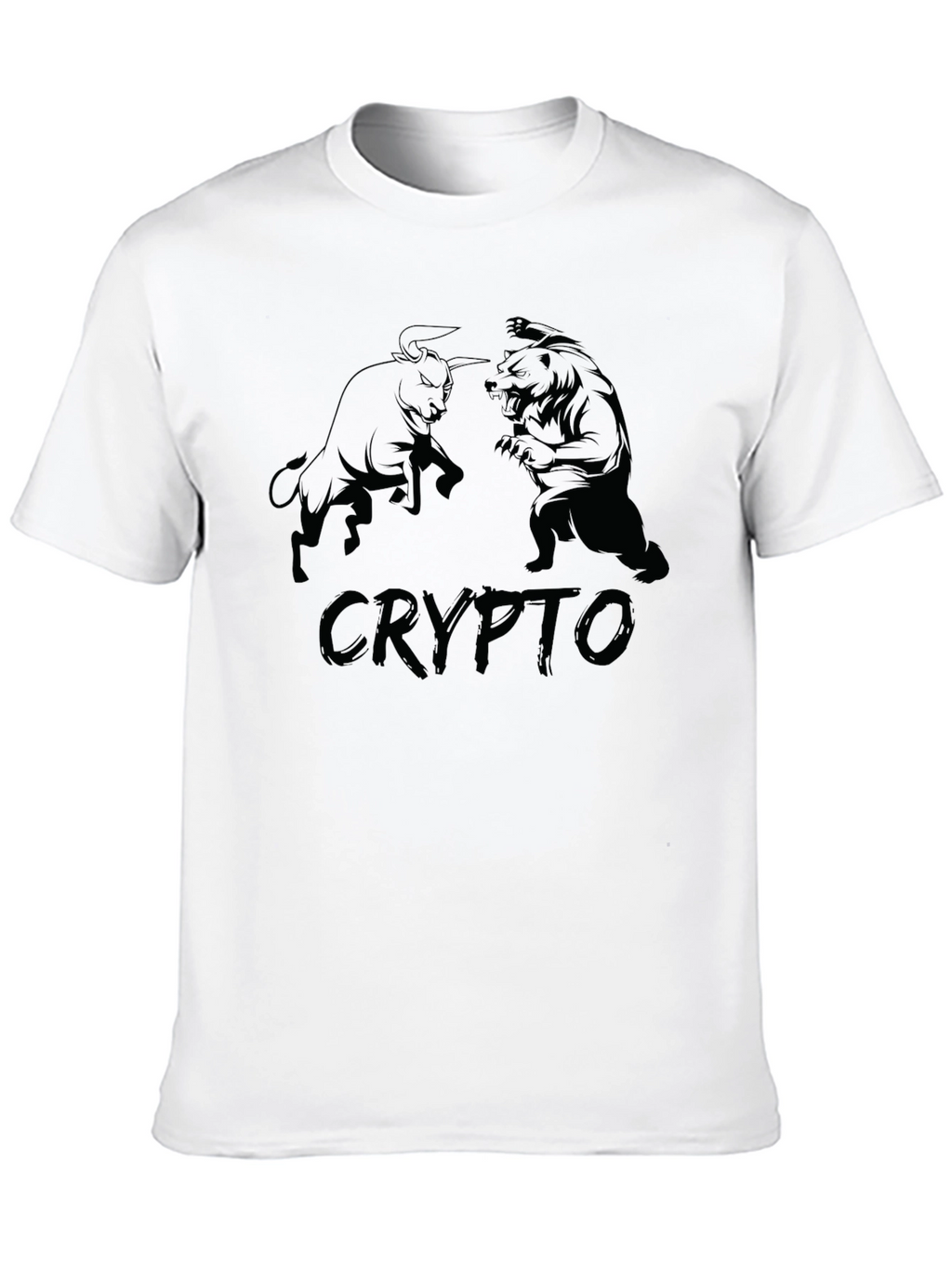 Crypto Bull vs Bear Black Graphic Tee