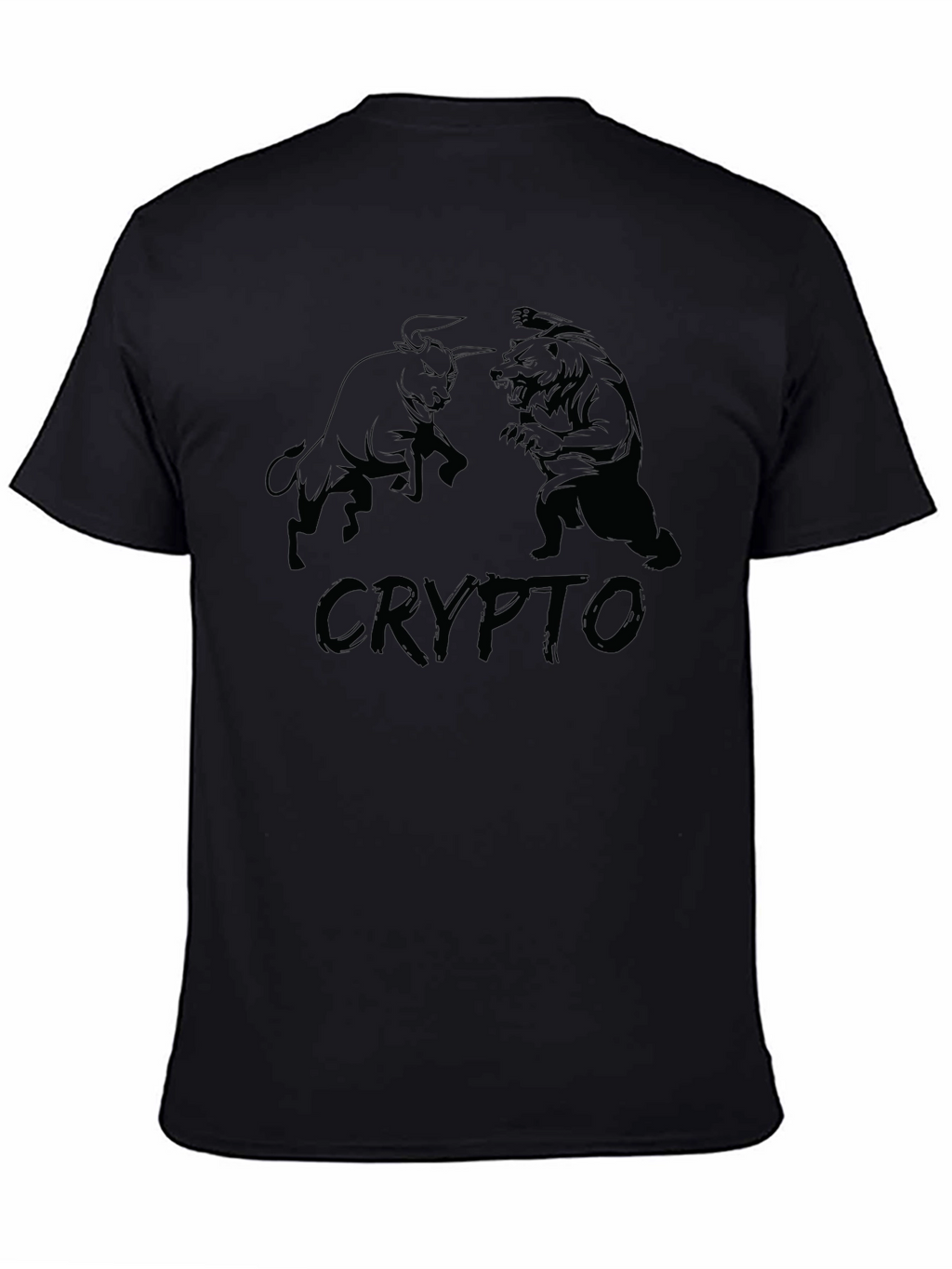 Crypto Bull vs Bear Black Graphic Tee