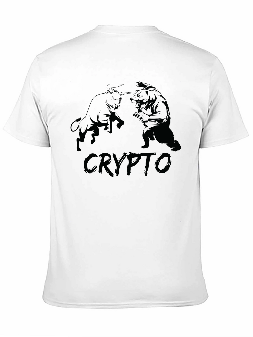 Crypto Bull vs Bear Black Graphic Tee
