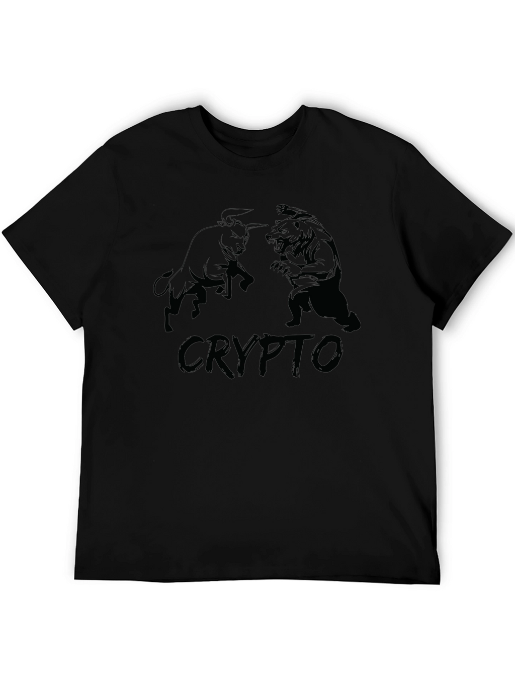 Crypto Bull vs Bear Black Graphic Tee