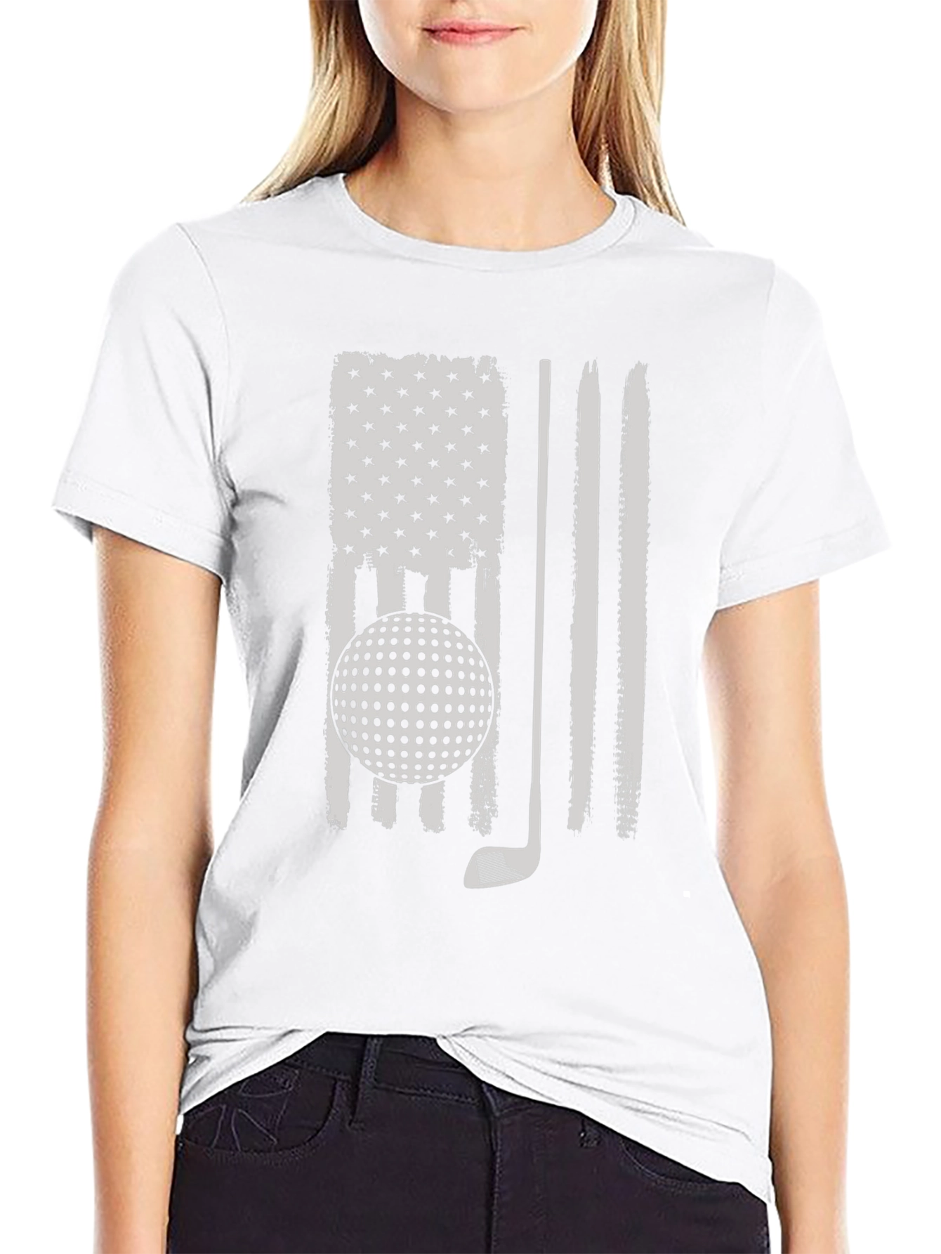 Golf American Flag Tee - Patriotic Golfer Shirt