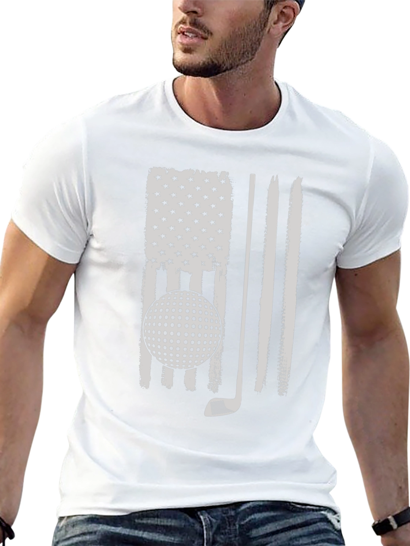Golf American Flag Tee - Patriotic Golfer Shirt